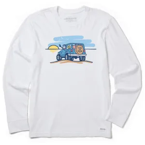 Men's Jake and Rocket Beach 4x4 Long Sleeve Crusher Tee Life is Good