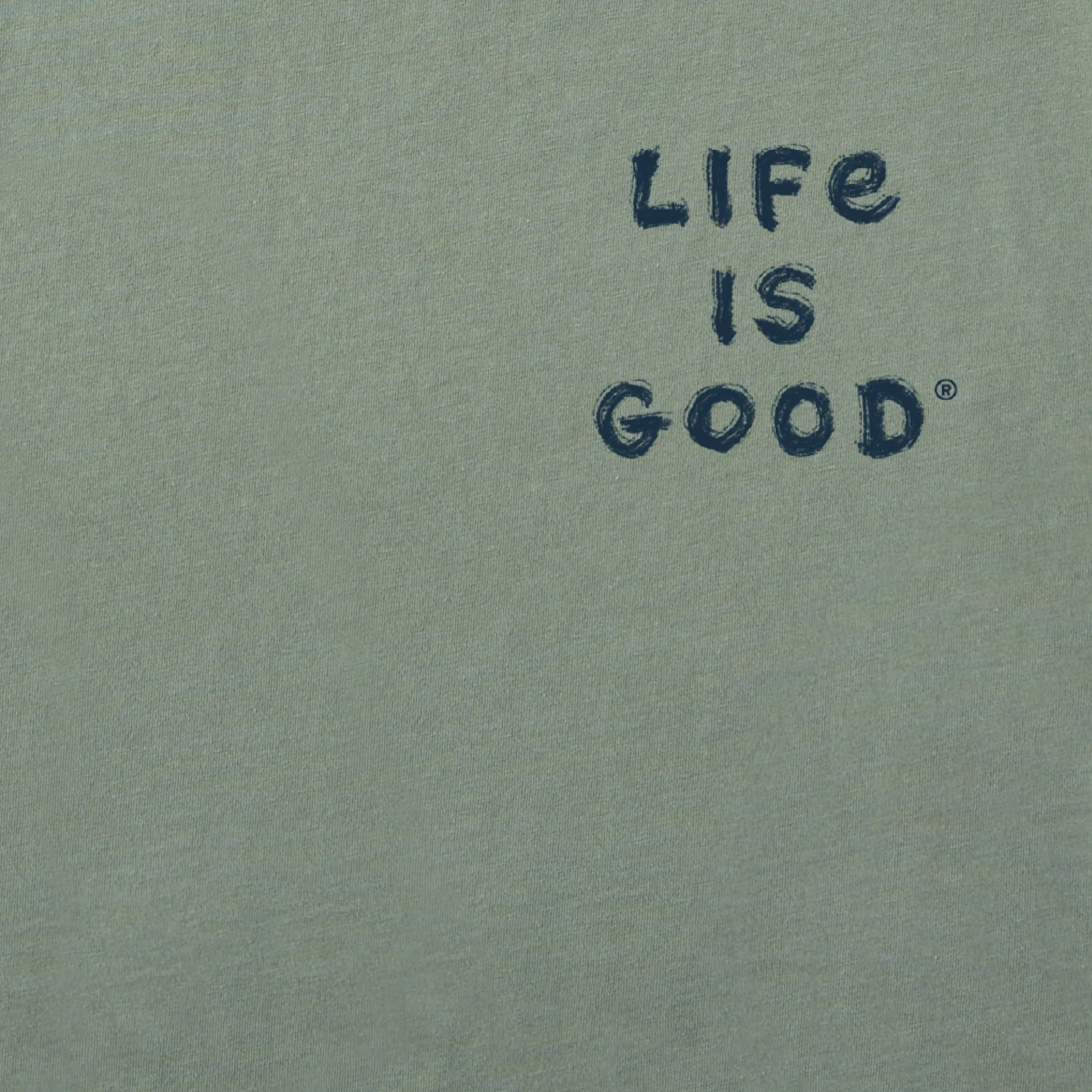 Men's Jake and Rocket Good Day Sketch Long Sleeve Crusher Tee Life is Good