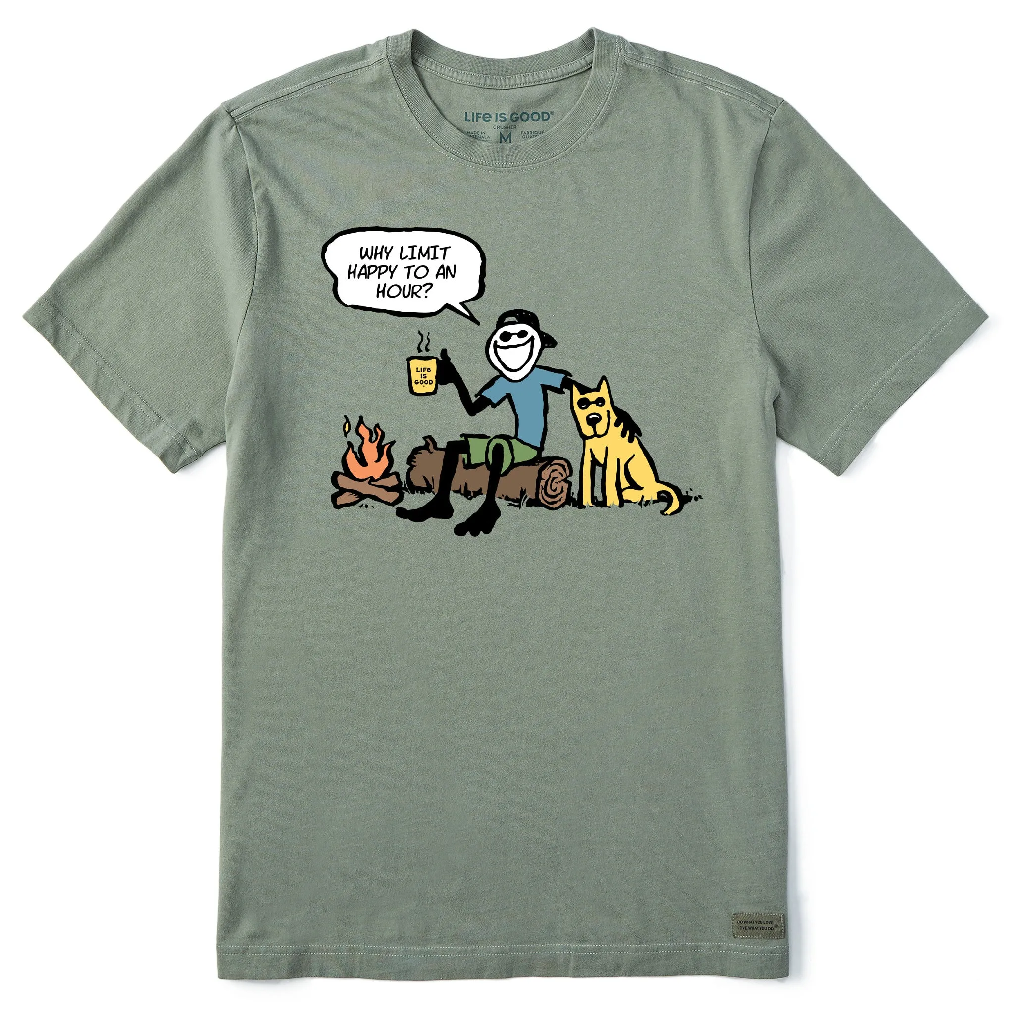 Men's Jake and Rocket Happy Hour Comic Short Sleeve Tee Life is Good