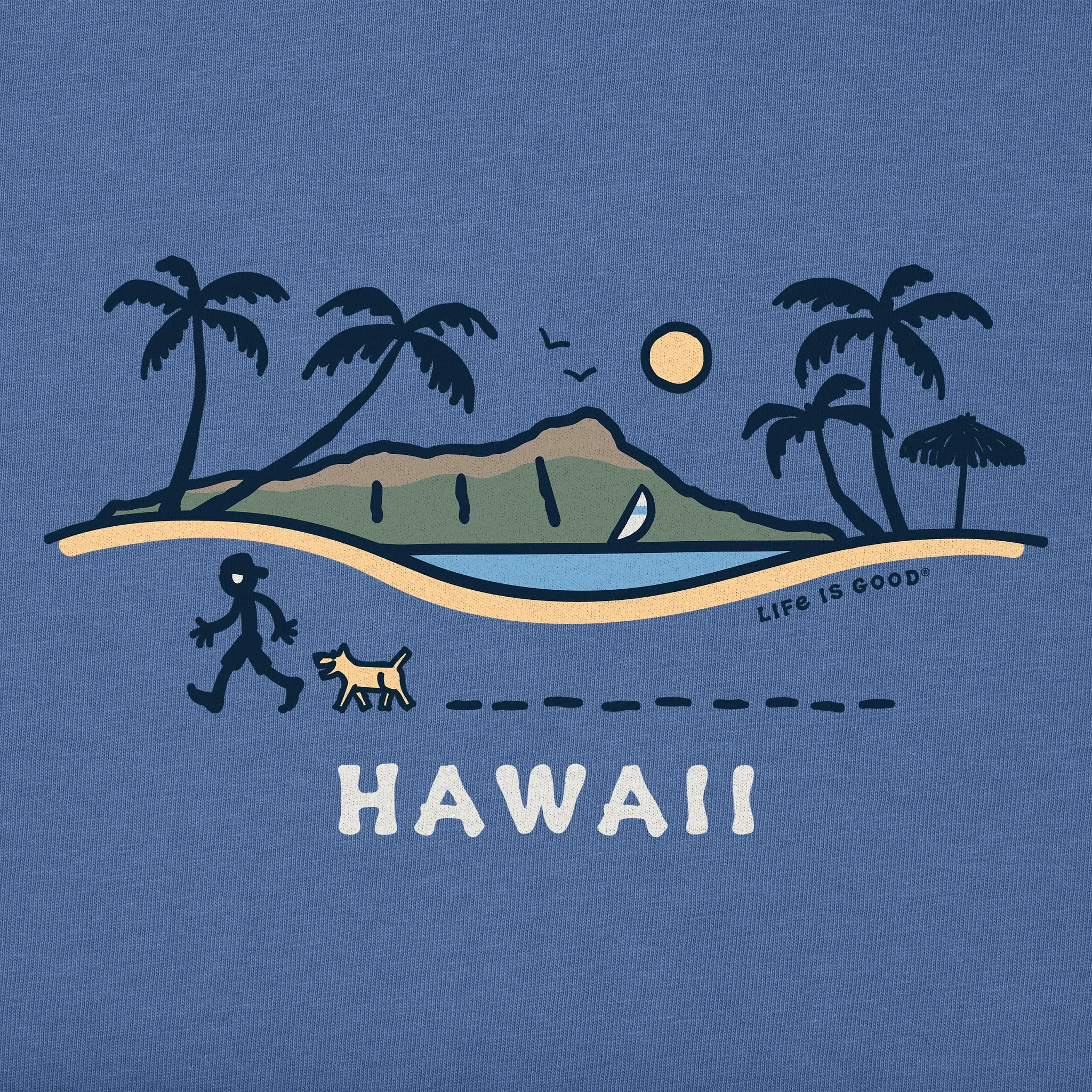 Men's Jake and Rocket in Hawaii Short Sleeve Crusher Tee Life is Good