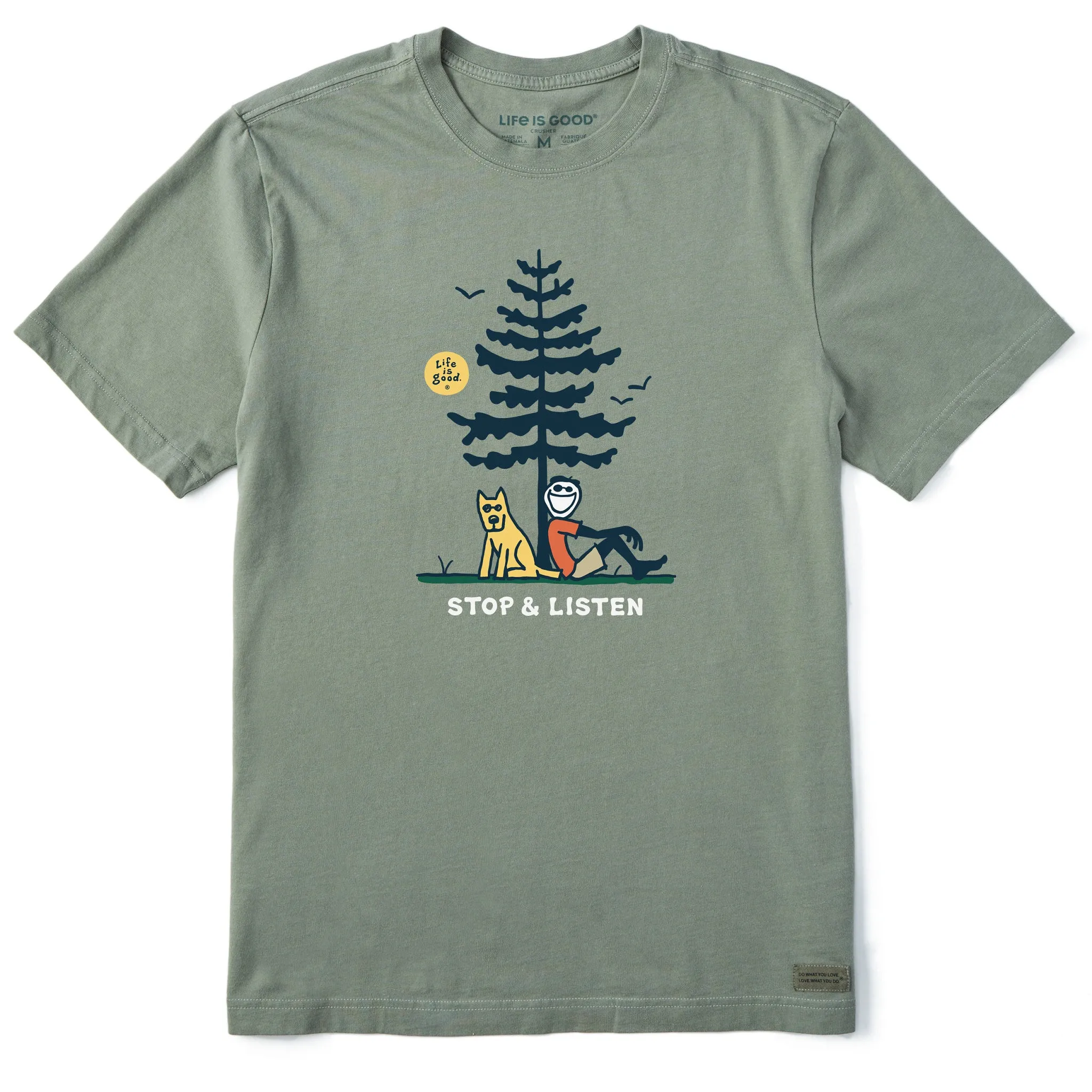 Men's Jake and Rocket Stop and Listen Short Sleeve Tee Life is Good