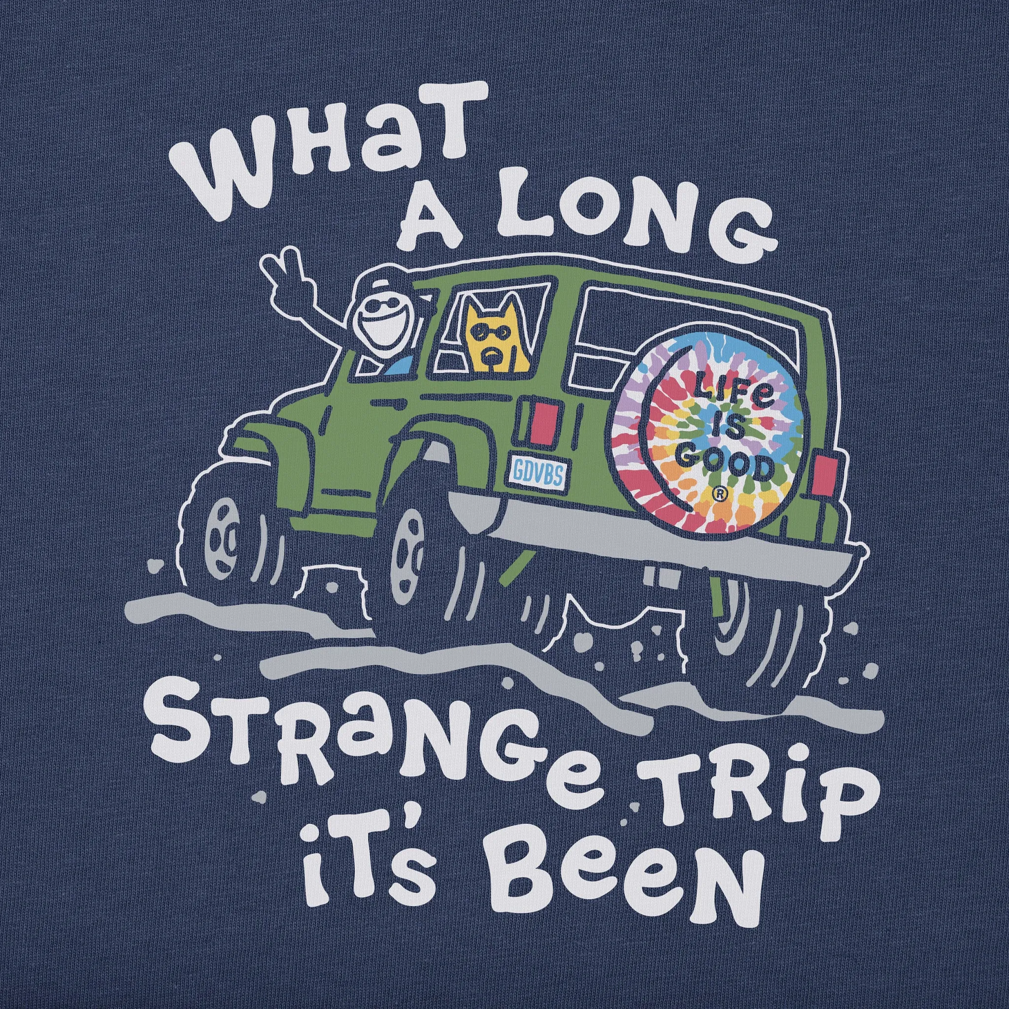 Men's Jake and Rocket Strange Trip Long Sleeve Crusher Tee Life is Good