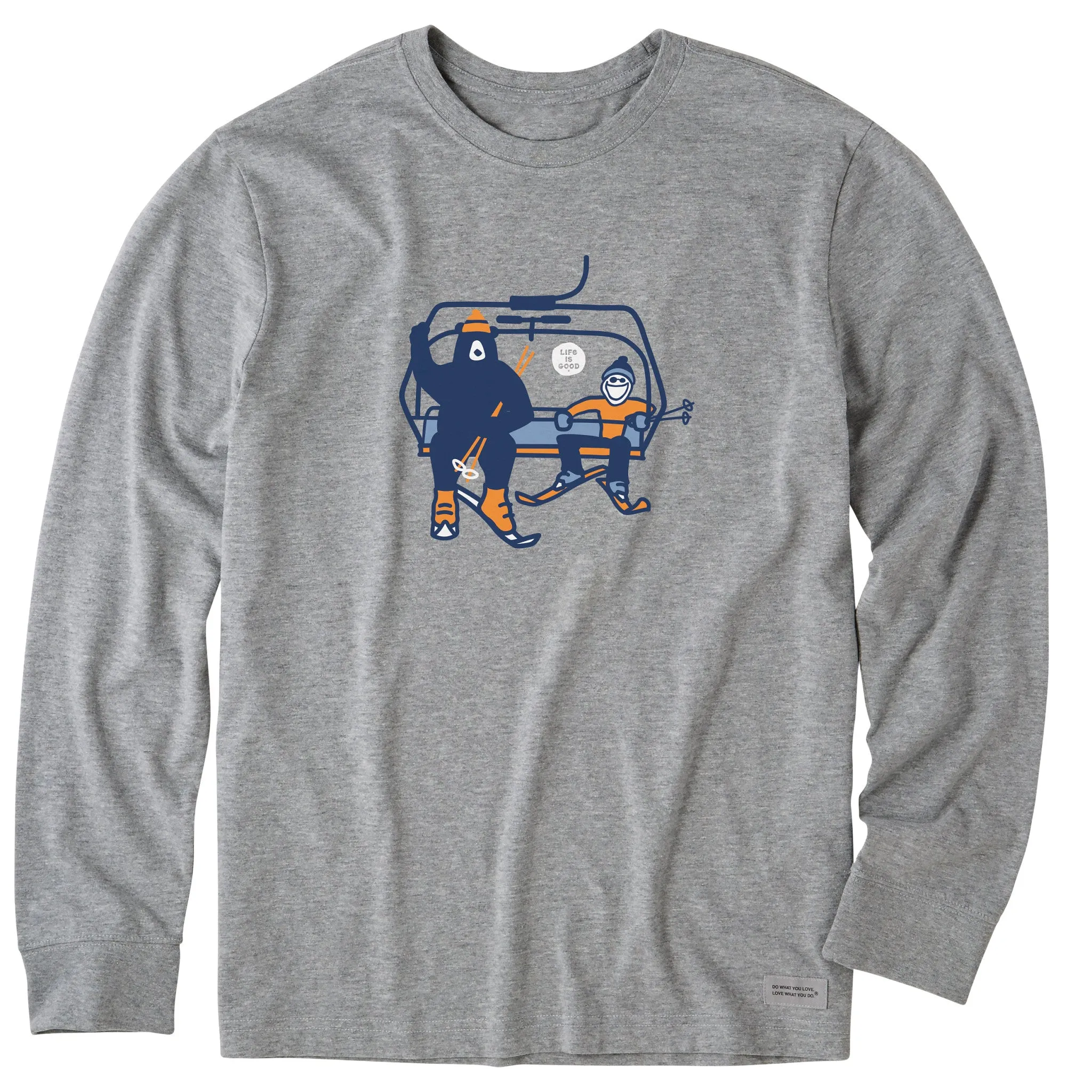 Men's Jake Bear Ski Lift Long Sleeve Crusher Tee Life is Good