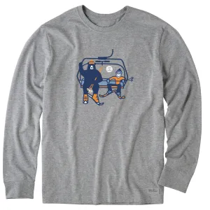 Men's Jake Bear Ski Lift Long Sleeve Crusher Tee Life is Good