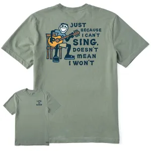 Men's Jake Can't Sing Guitar Short Sleeve Crusher Tee Life is Good