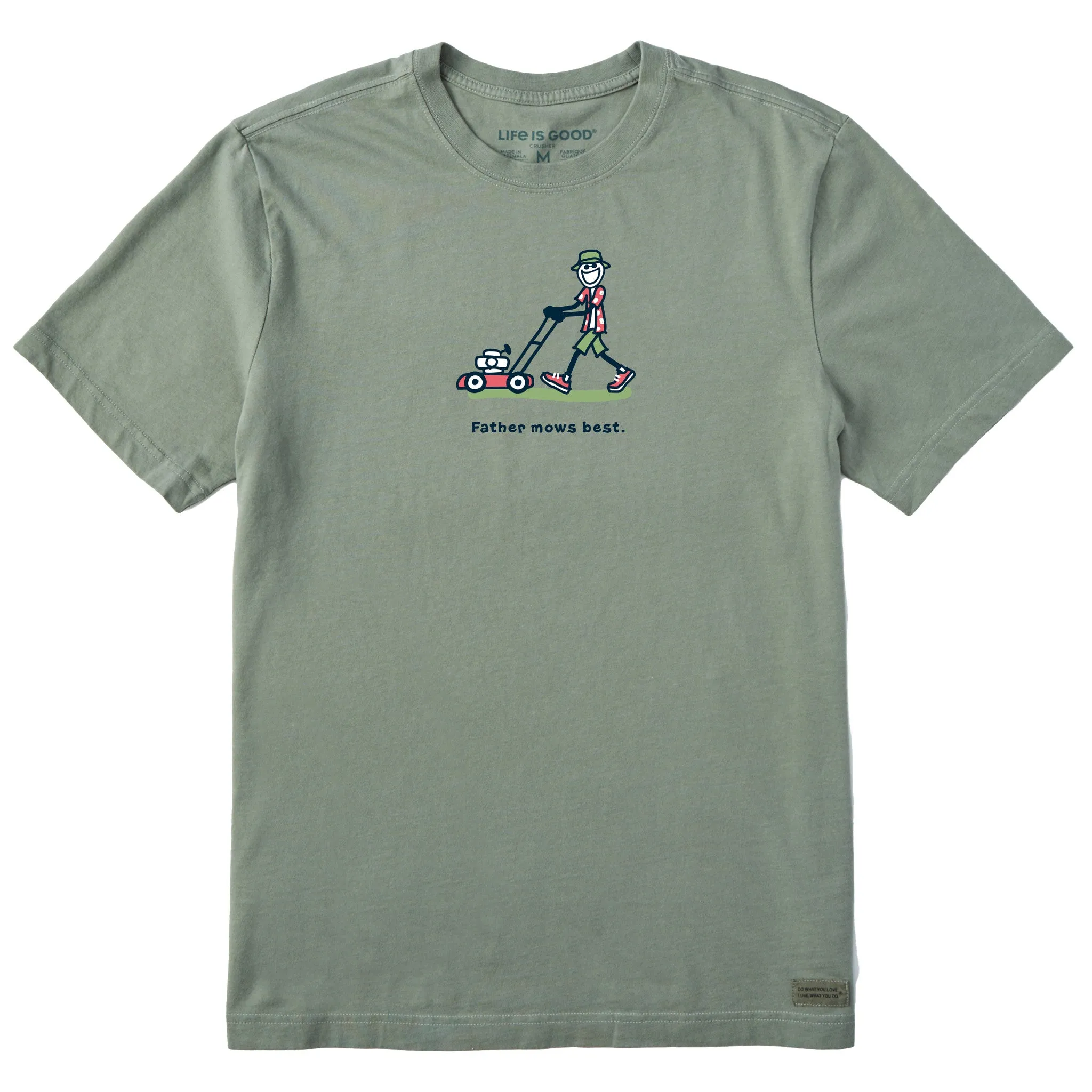 Men's Jake Father Mows Best Push Mower Short Sleeve Tee Life is Good