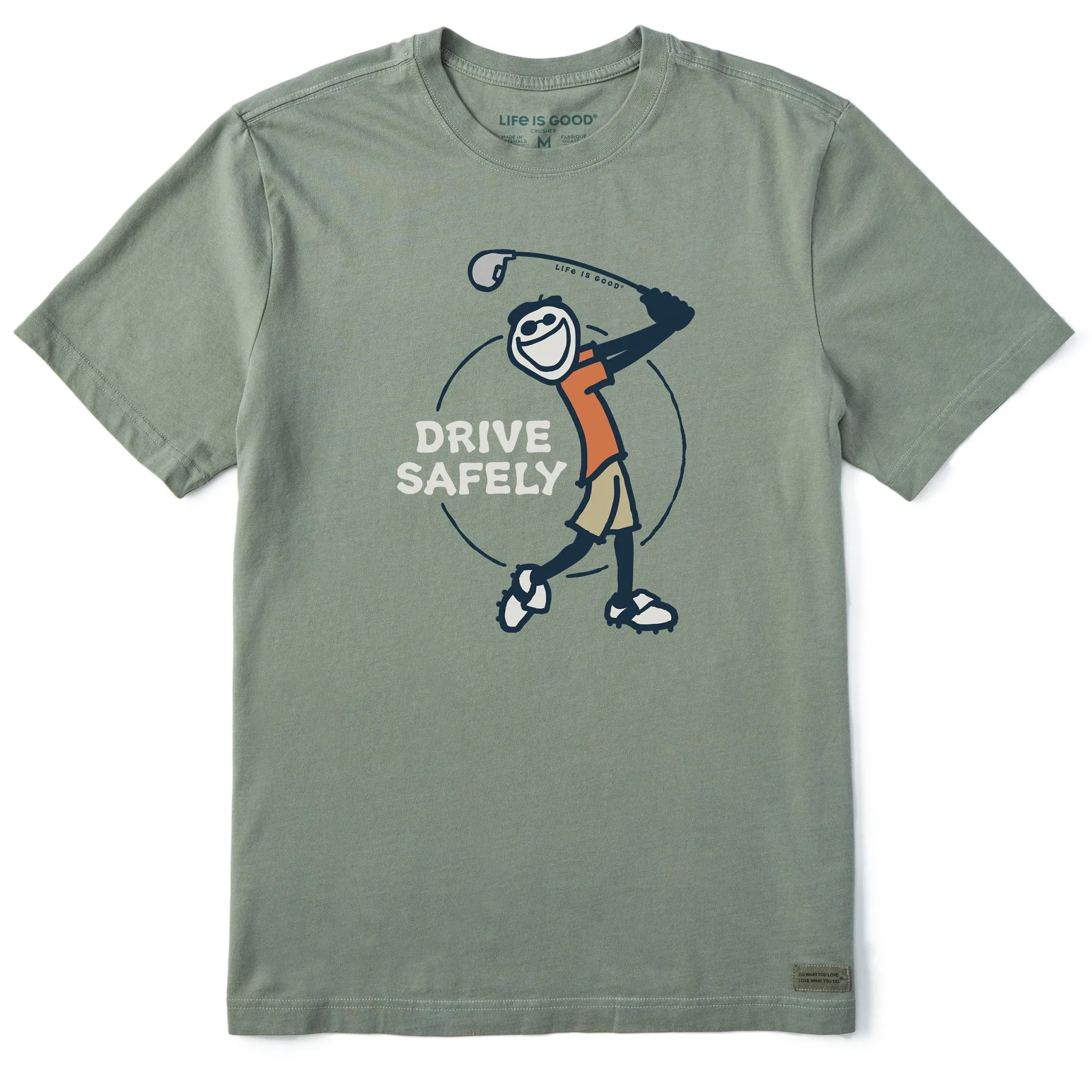 Men's Jake Golf Drive Safely Short Sleeve Crusher-LITE Tee Life is Good