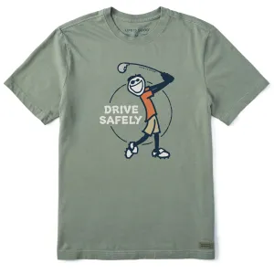 Men's Jake Golf Drive Safely Short Sleeve Crusher-LITE Tee Life is Good