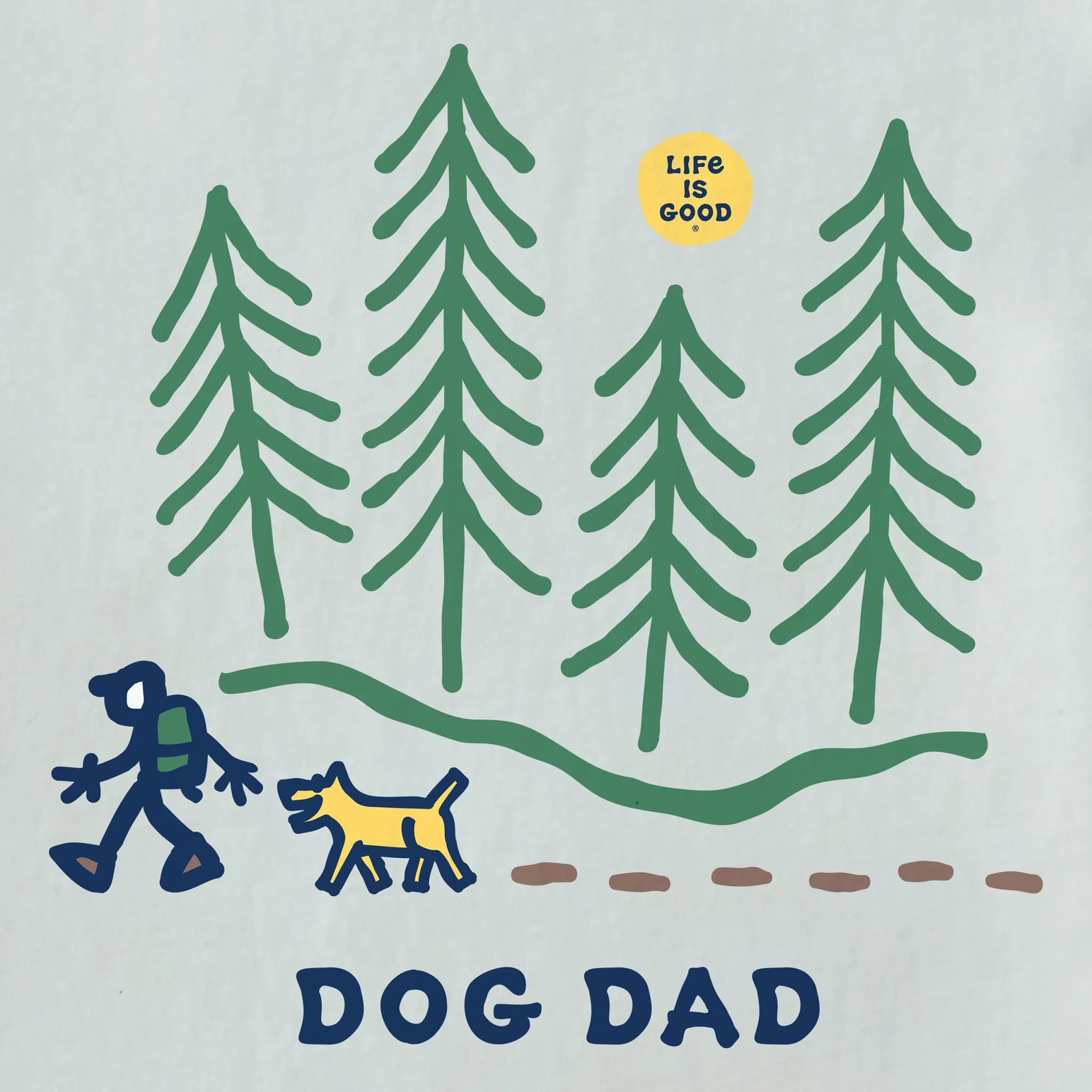 Men's Jake Hike Dog Dad Short Sleeve Crusher Tee Life is Good