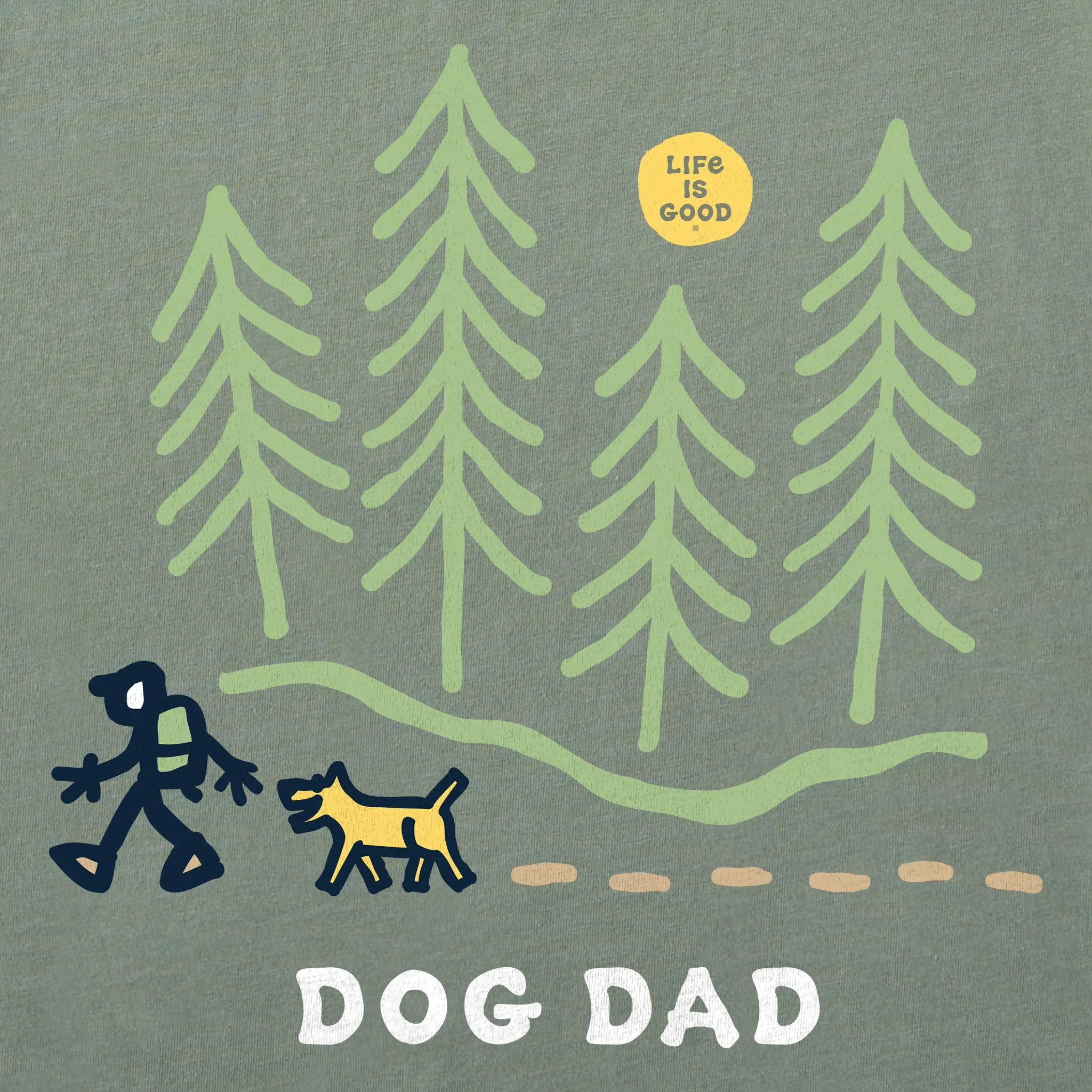 Men's Jake Hike Dog Dad Short Sleeve Crusher Tee Life is Good