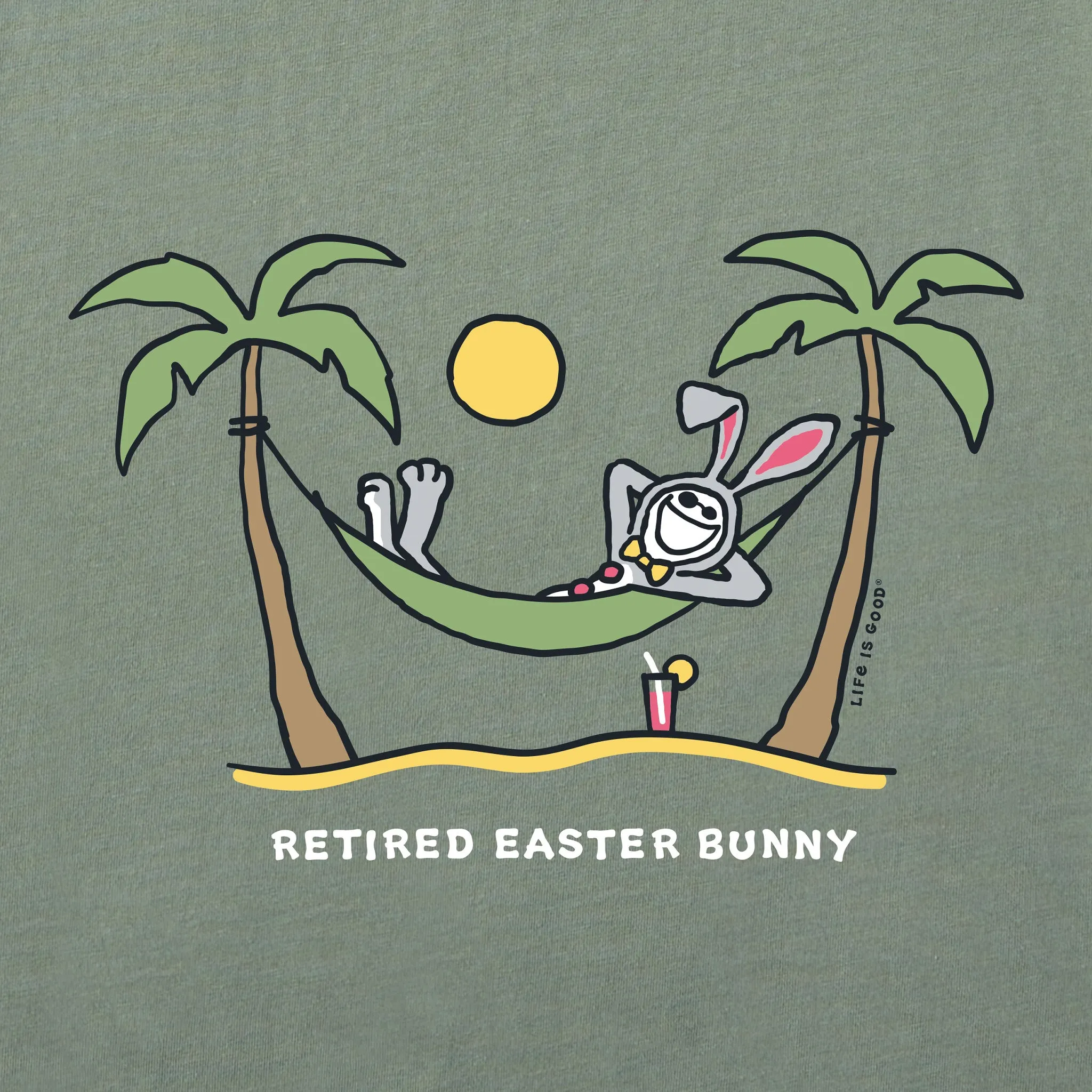 Men's Jake Retired Easter Bunny Short Sleeve Tee Life is Good