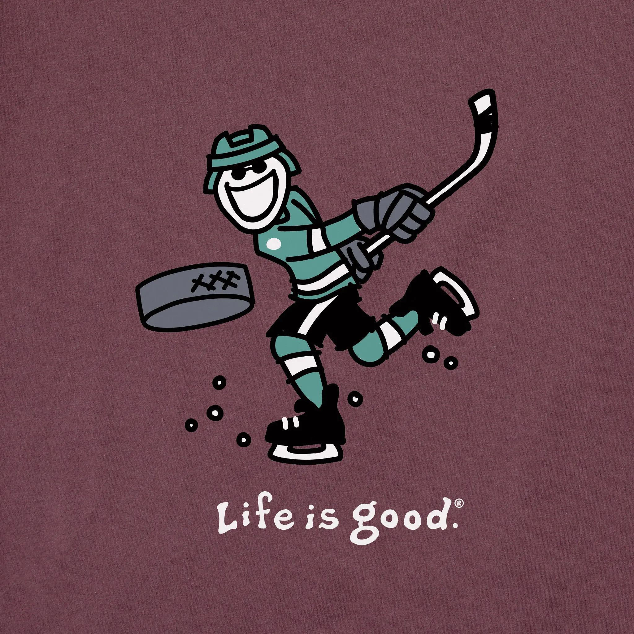 Men's Jake Slap Shot Long Sleeve Crusher Tee Life is Good