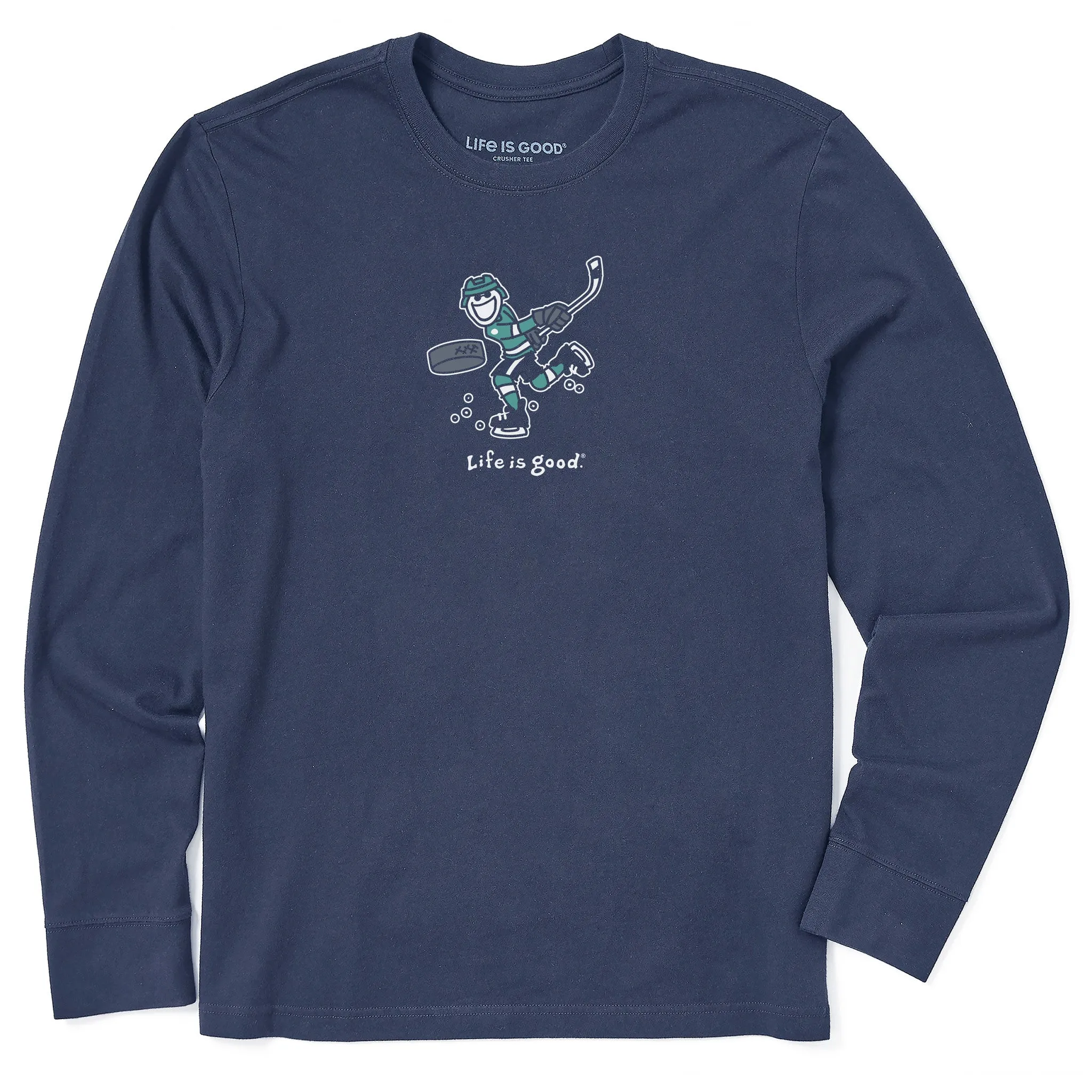 Men's Jake Slap Shot Long Sleeve Crusher Tee Life is Good