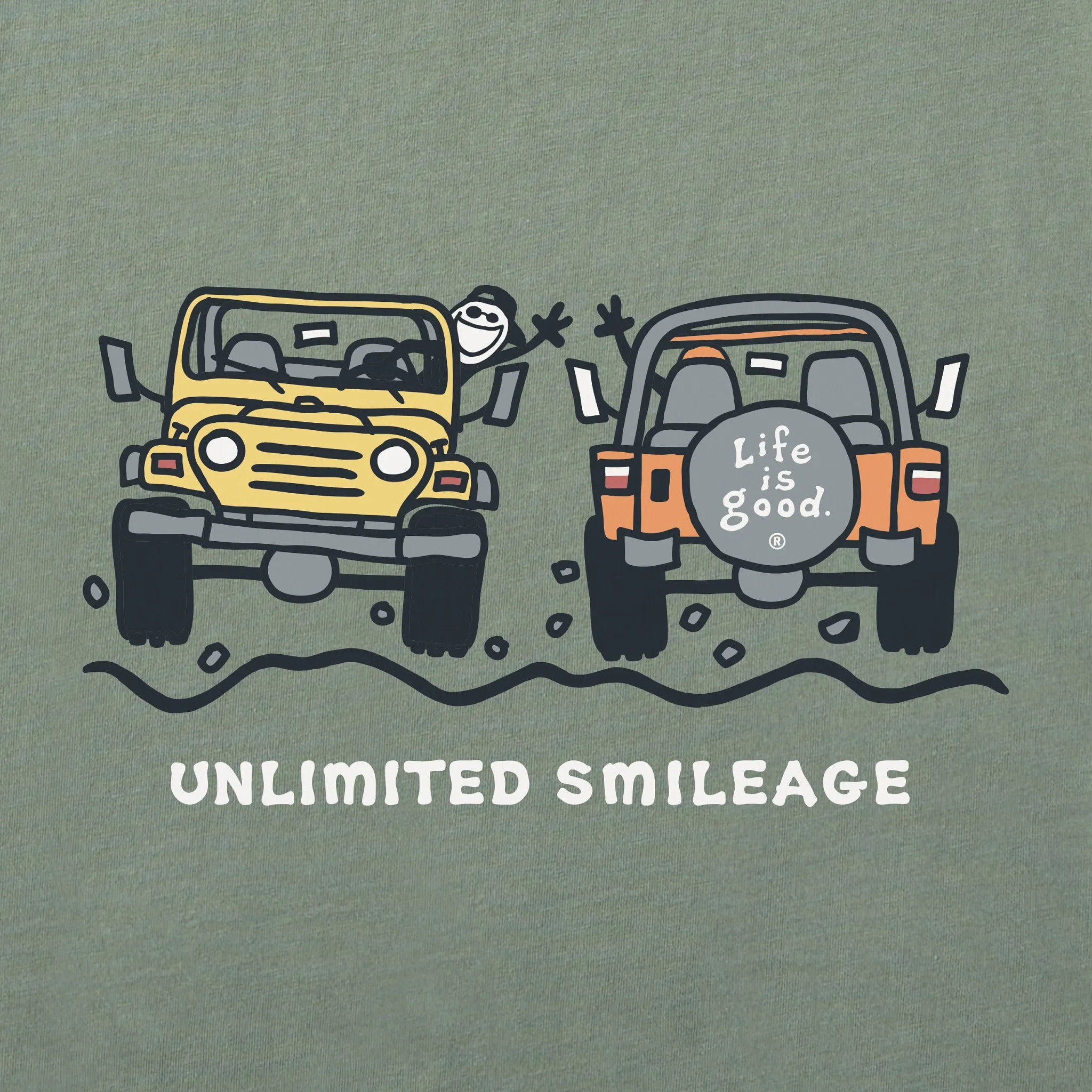 Men's Jake Unlimited Smileage Short Sleeve Crusher Tee Life is Good