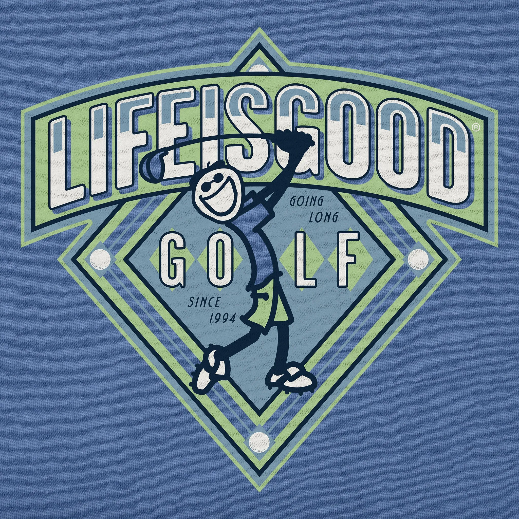 Men's Jake's Golf Club Short Sleeve Crusher Tee Life is Good