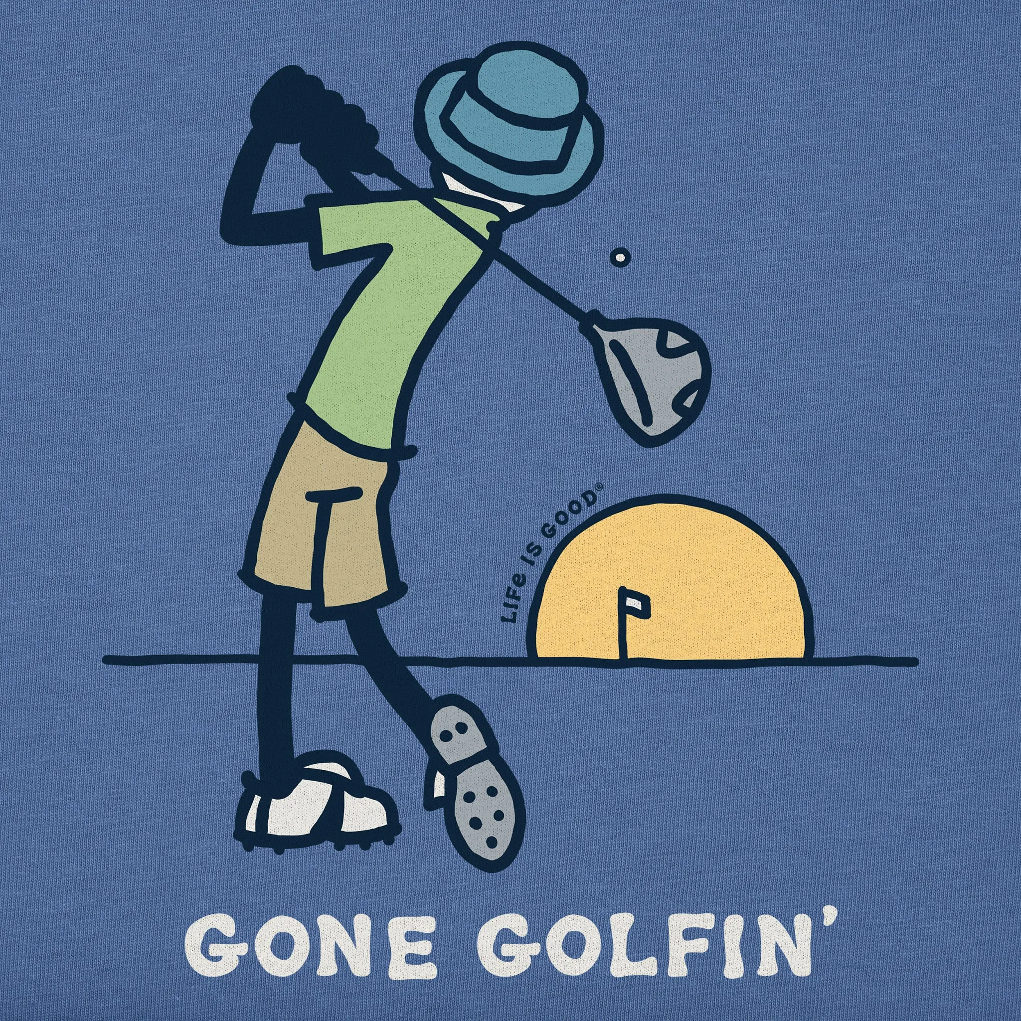 Men's Jake's Gone Golfin' Long Sleeve Crusher Tee Life is Good