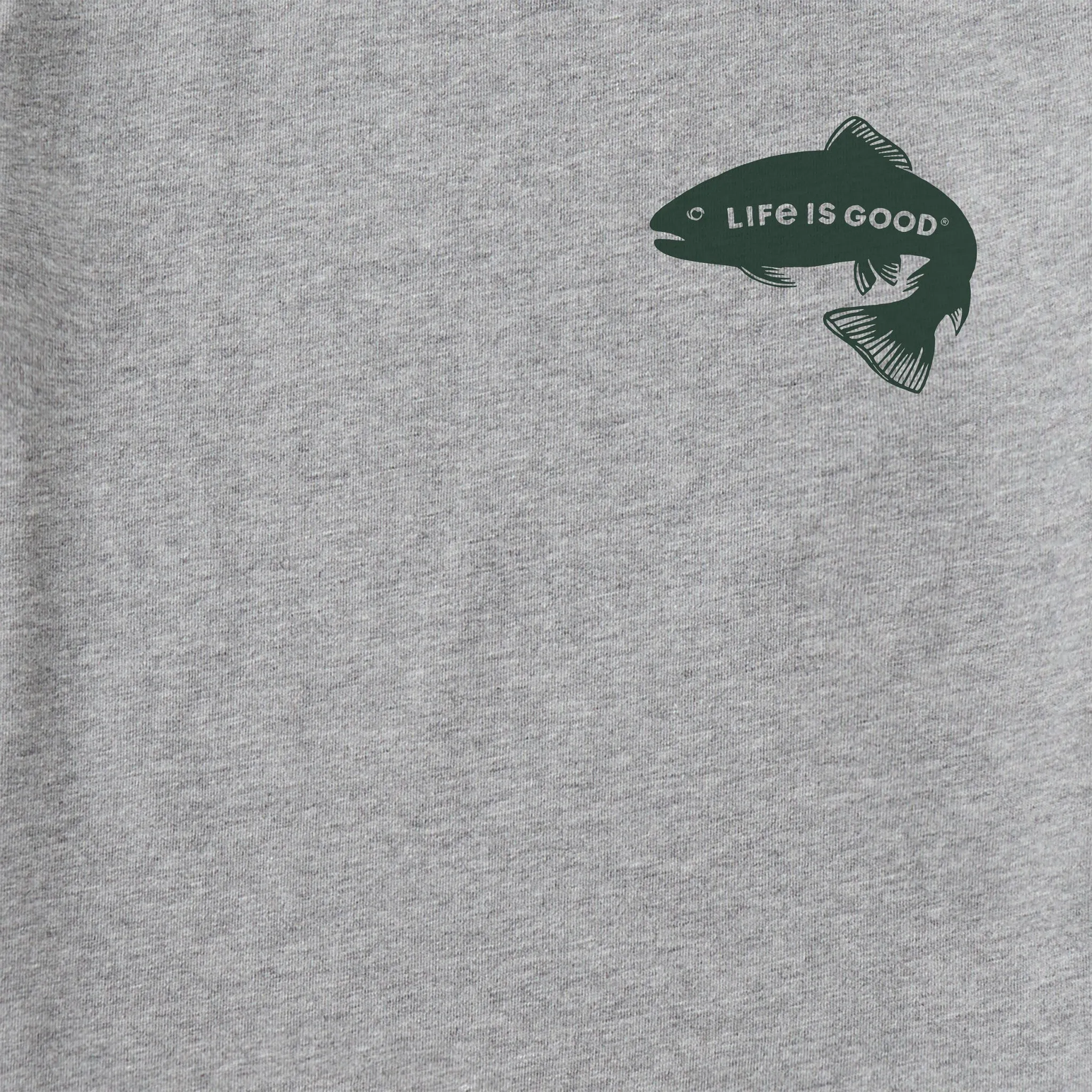 Men's Jumping Fishscape Long Sleeve Crusher Tee Life is Good