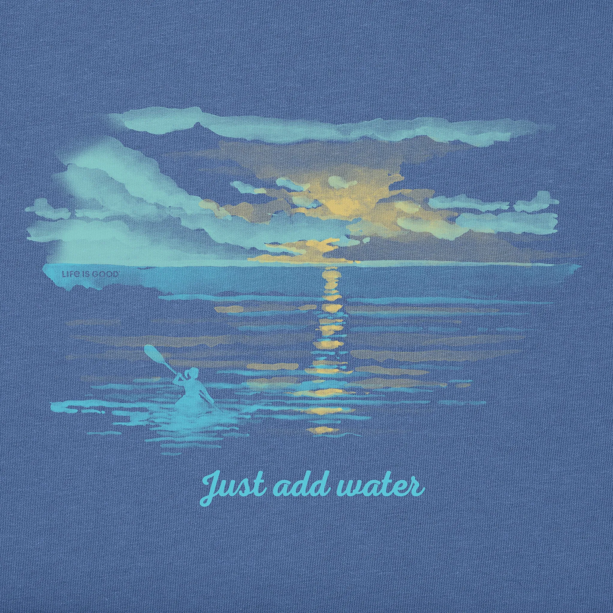 Men's Just Add Water Kayak Sunset Short Sleeve Tee Life is Good