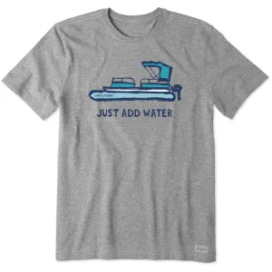 Men's Just Add Water Pontoon Boat Short Sleeve Crusher Tee Life is Good