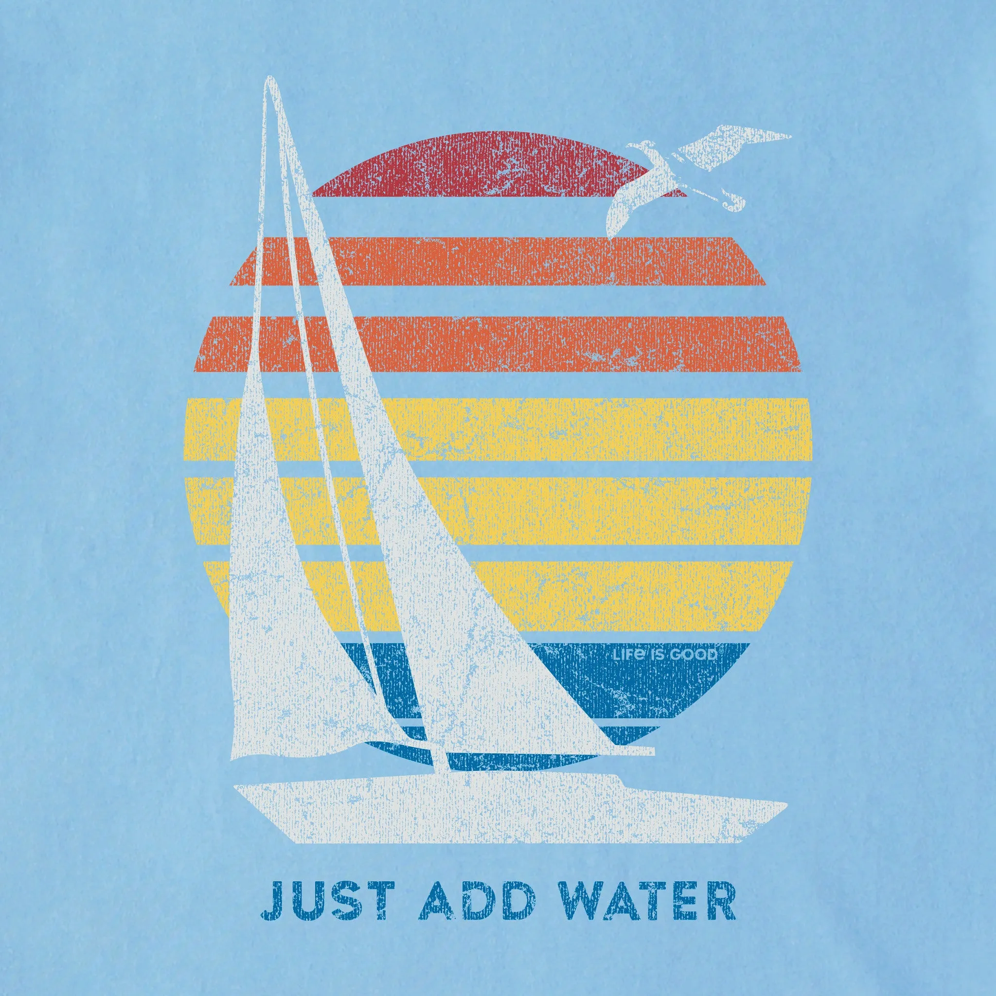 Men's Just Add Water Sailboat Long Sleeve Crusher-LITE Tee Life is Good