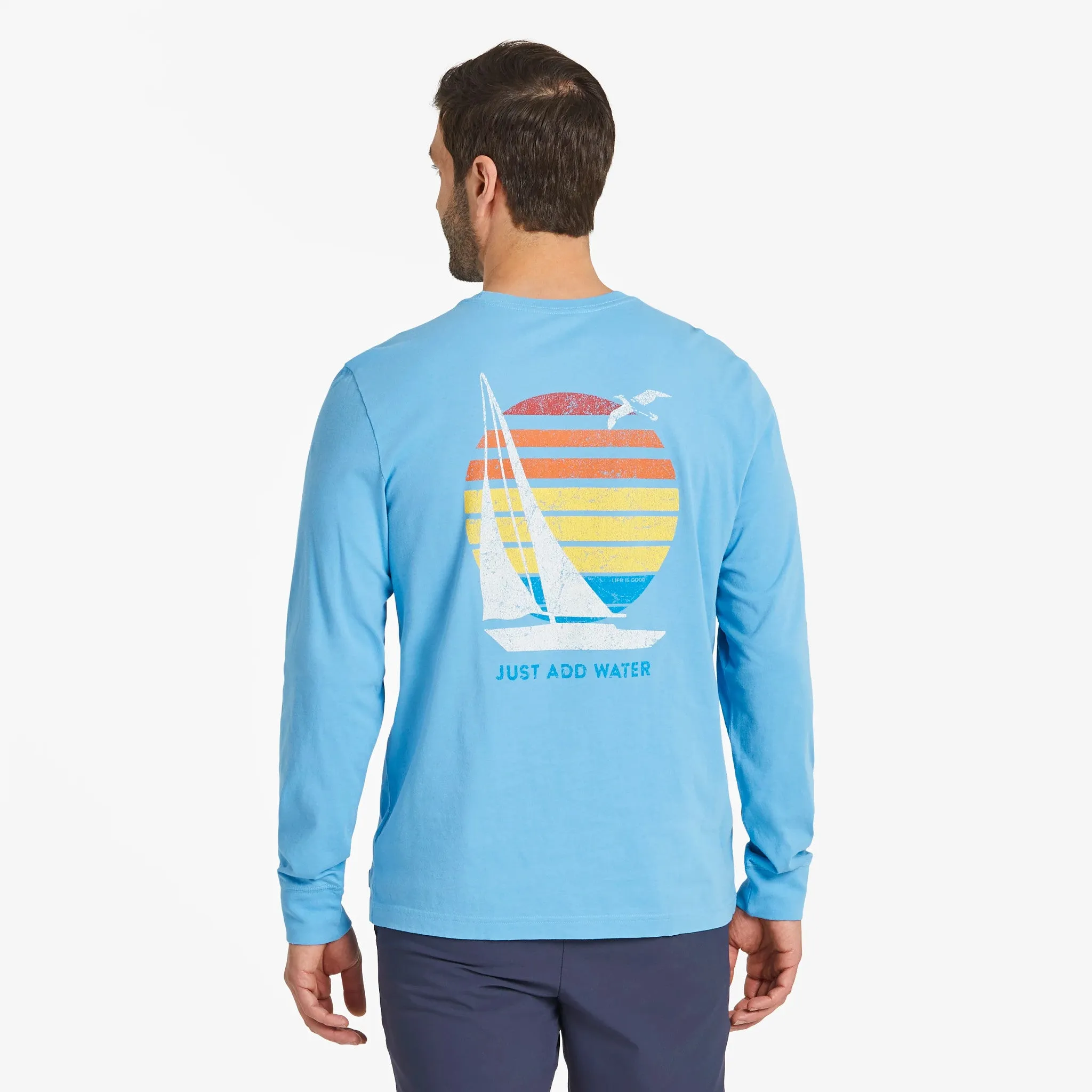 Men's Just Add Water Sailboat Long Sleeve Crusher-LITE Tee Life is Good