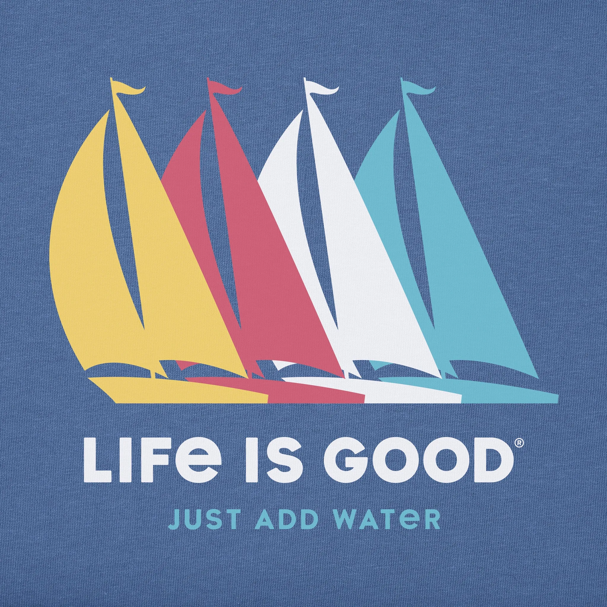 Men's Just Add Water Sailboats Short Sleeve Crusher-LITE Tee Life is Good