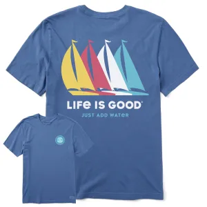 Men's Just Add Water Sailboats Short Sleeve Crusher-LITE Tee Life is Good