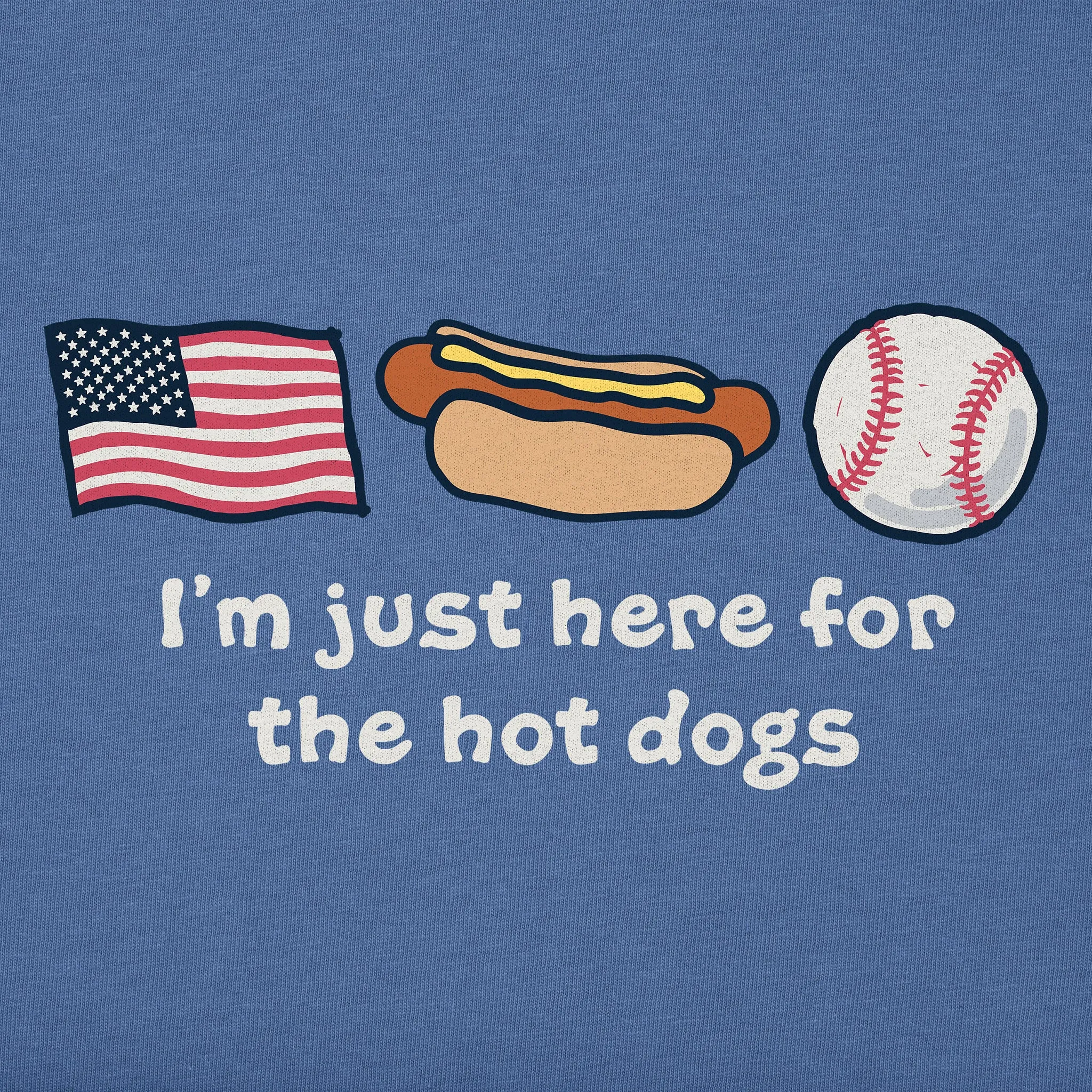 Men's Just Here for the Hot Dogs Short Sleeve Tee Life is Good
