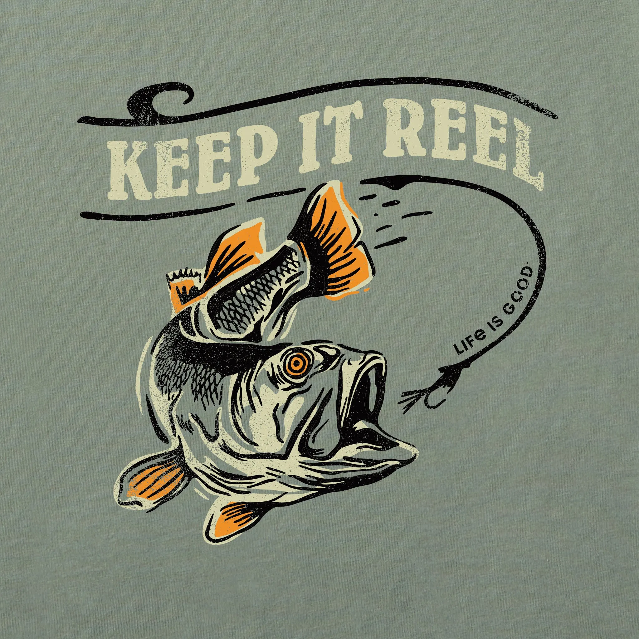 Men's Keep It Reel Bass Short Sleeve Tee Life is Good