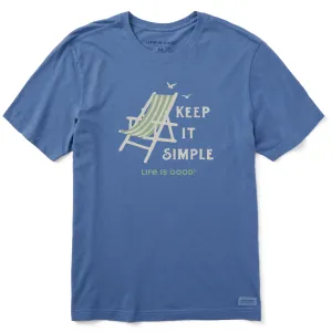 Men's Keep it Simple Beach Chair Short Sleeve Tee Life is Good