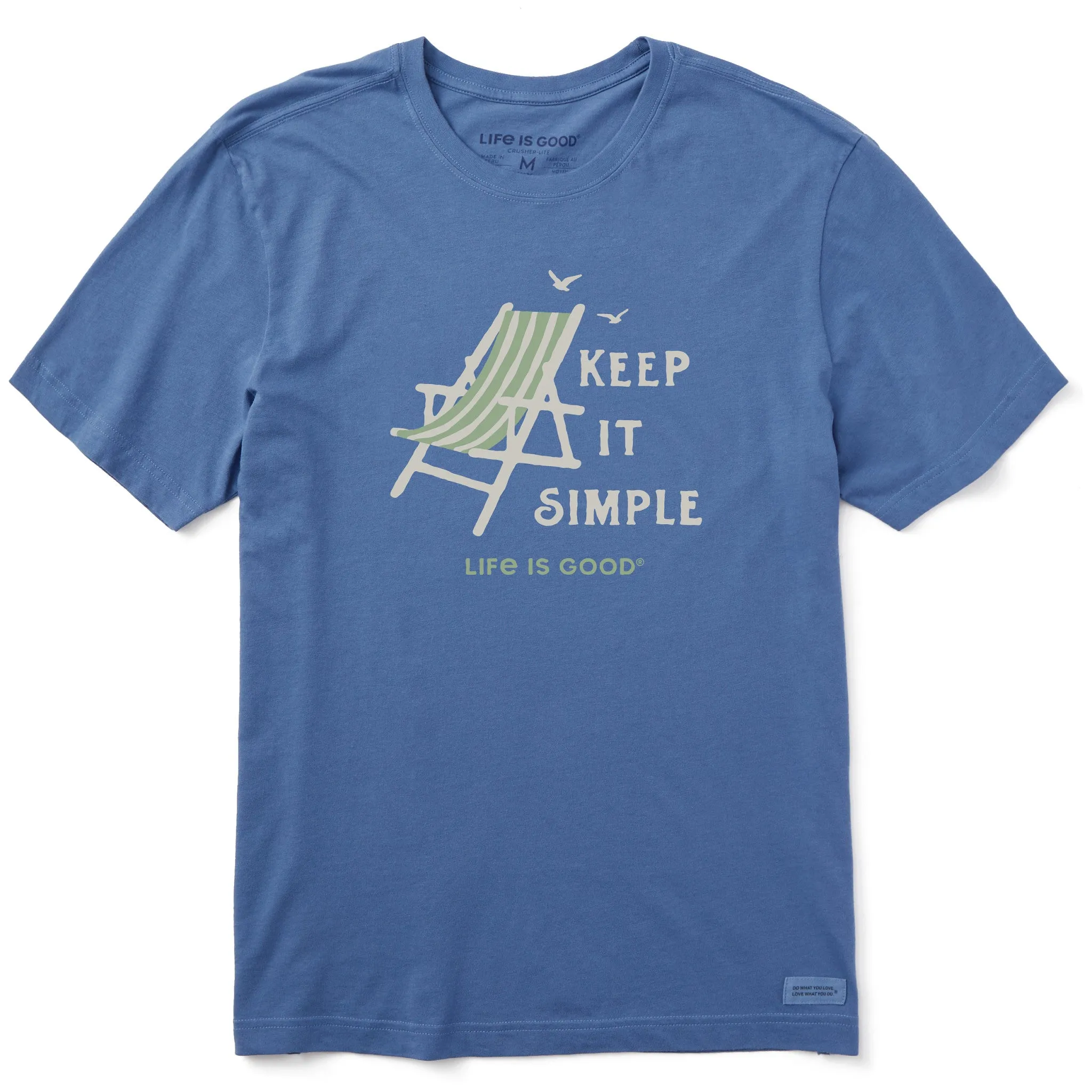Men's Keep it Simple Beach Chair Short Sleeve Tee Life is Good