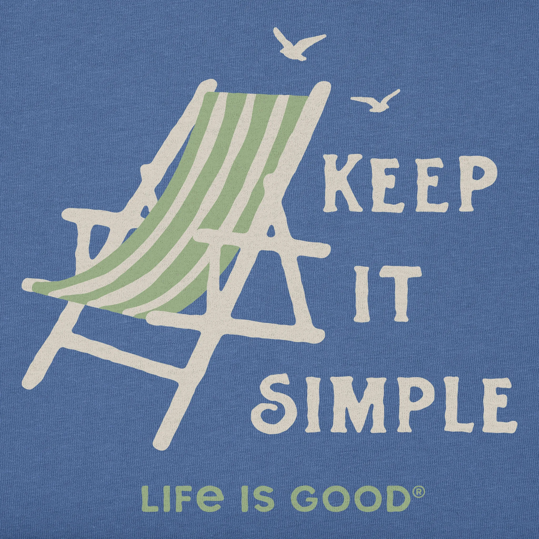 Men's Keep it Simple Beach Chair Short Sleeve Tee Life is Good