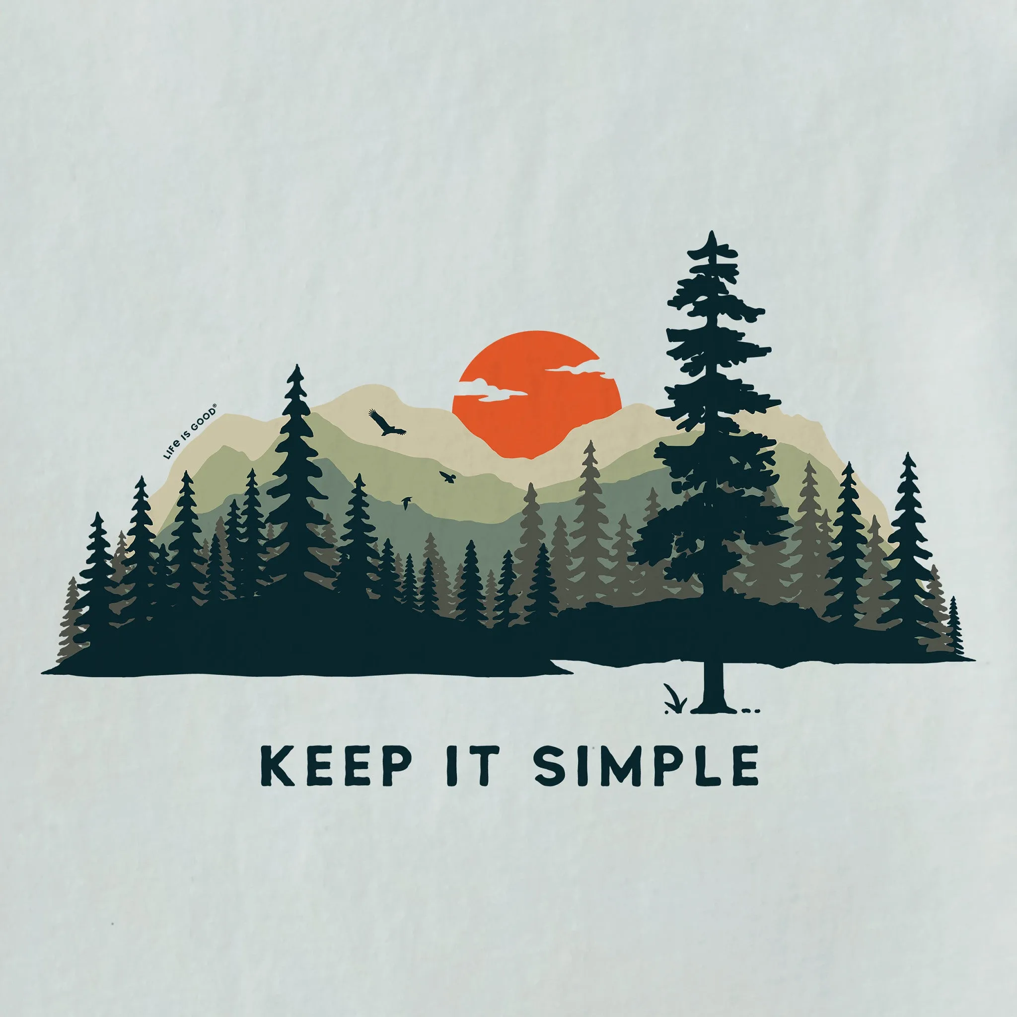 Men's Keep it Simple Evergreen Silo Long Sleeve Tee Life is Good