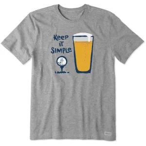 Men's Keep it Simple Golf & Beer Short Sleeve Tee Life is Good