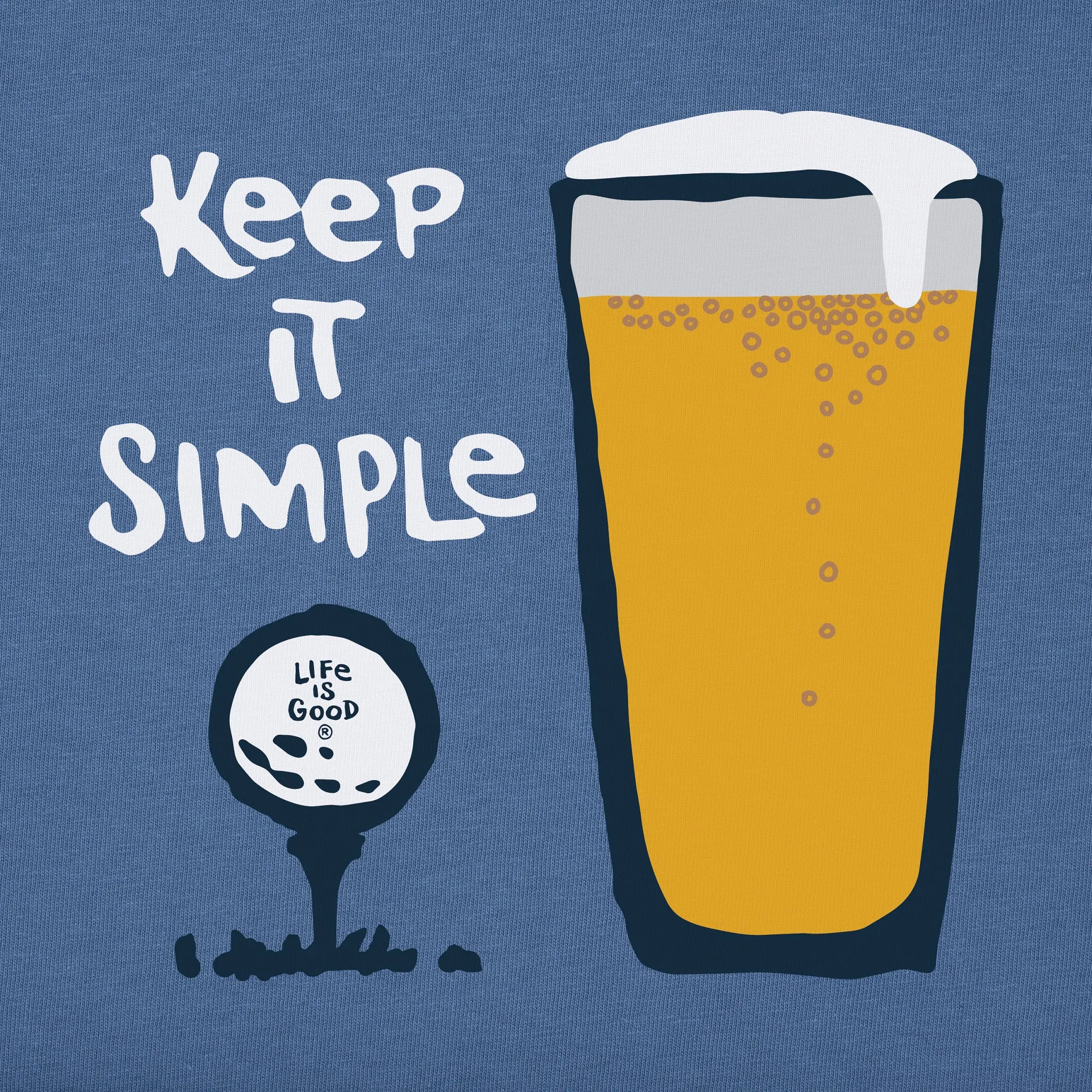 Men's Keep it Simple Golf & Beer Short Sleeve Tee Life is Good