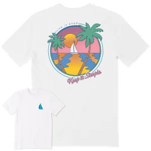 Men's Keep it Simple Retro Palm Short Sleeve Tee Life is Good