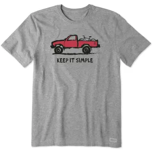 Men's Keep it Simple Truck Bike Short Sleeve Tee Life is Good