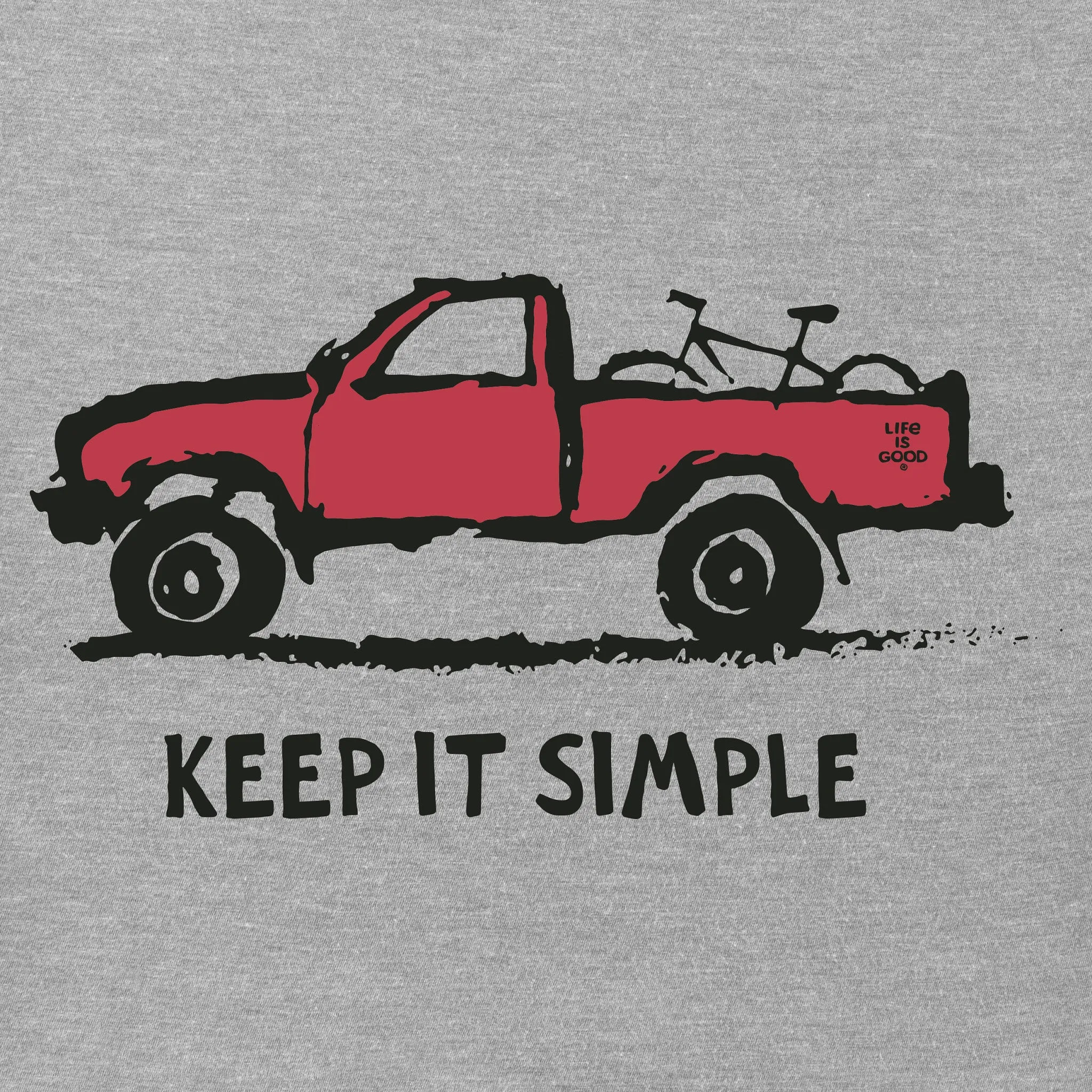 Men's Keep it Simple Truck Bike Short Sleeve Tee Life is Good