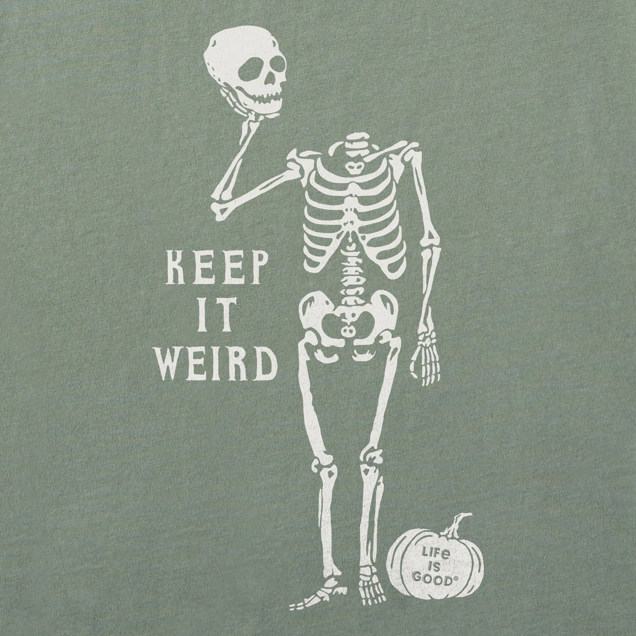 Men's Keep it Weird Skeleton Long Sleeve Crusher Tee Life is Good