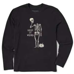 Men's Keep it Weird Skeleton Long Sleeve Crusher Tee Life is Good