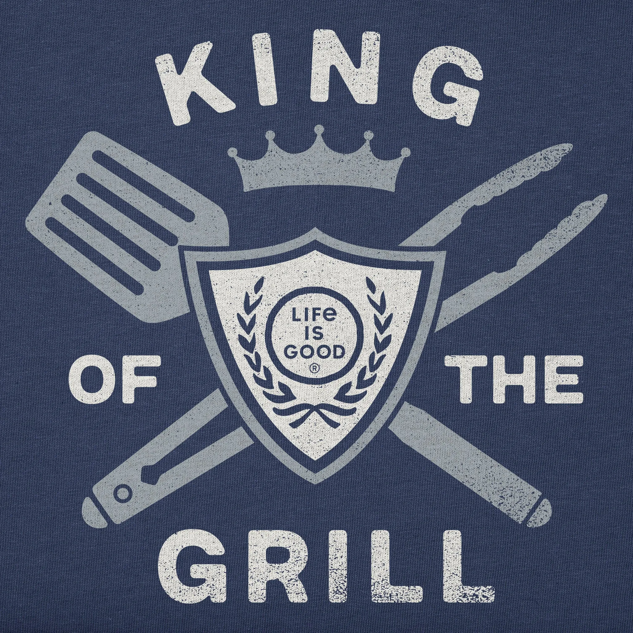 Men's King of the Grill Shield Short Sleeve Tee Life is Good