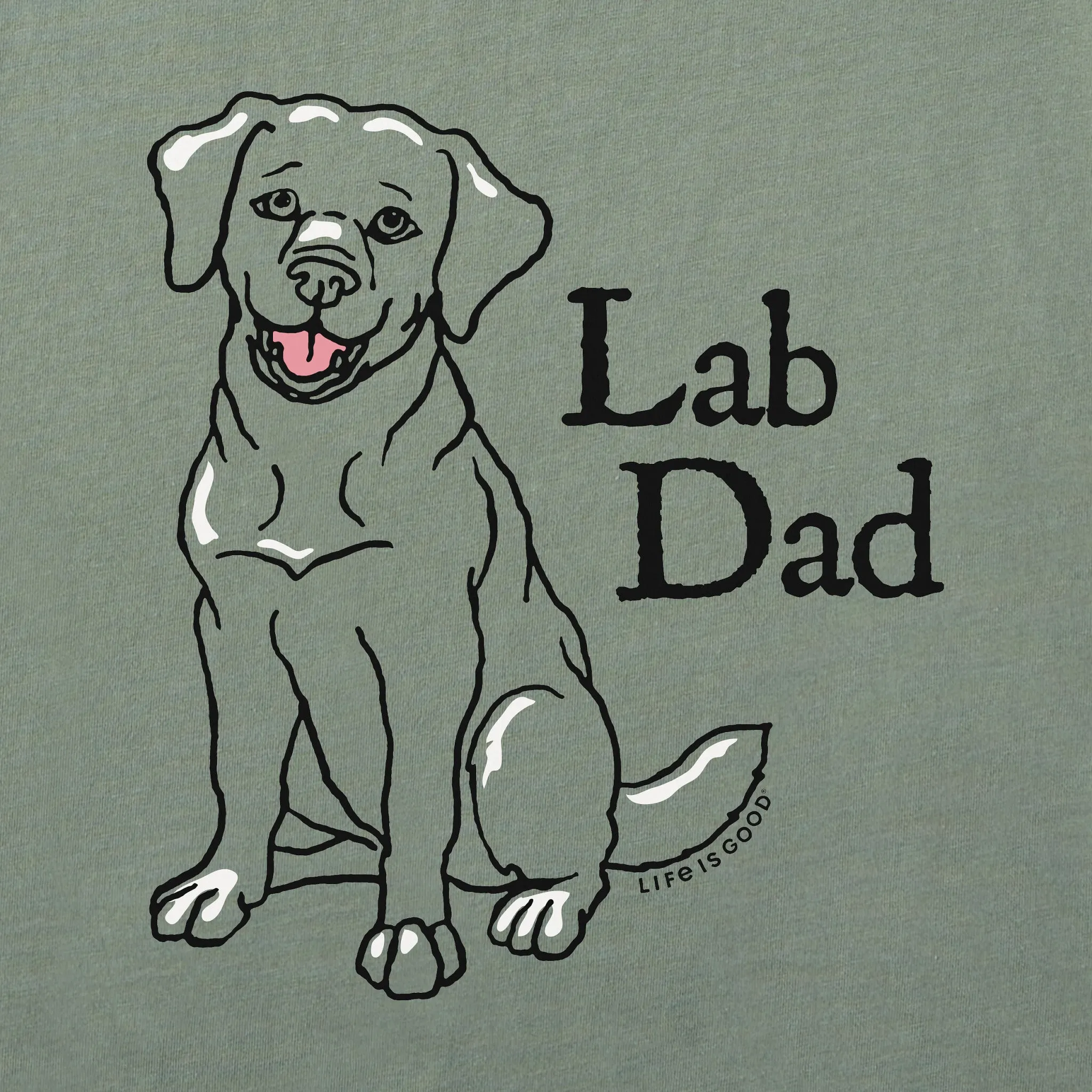 Men's Lab Dad Short Sleeve Crusher Tee Life is Good