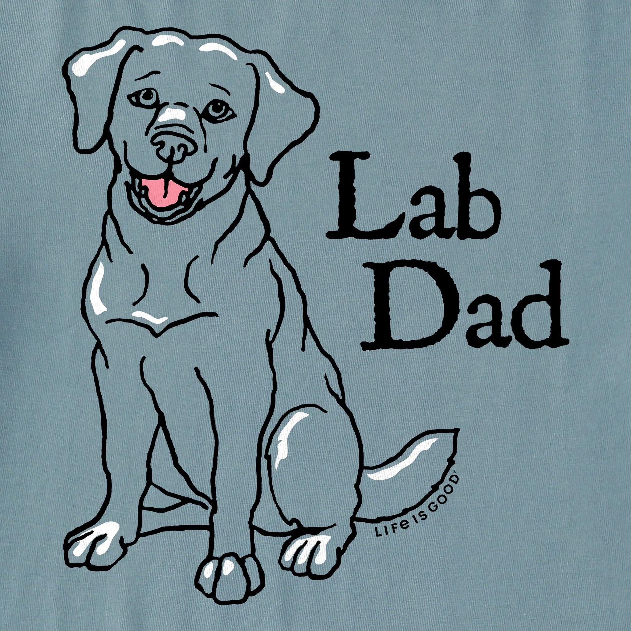 Men's Lab Dad Short Sleeve Crusher Tee Life is Good