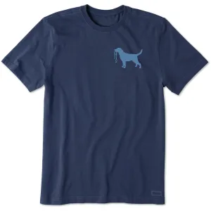 Men's Labrador Leash Short Sleeve Tee Life is Good