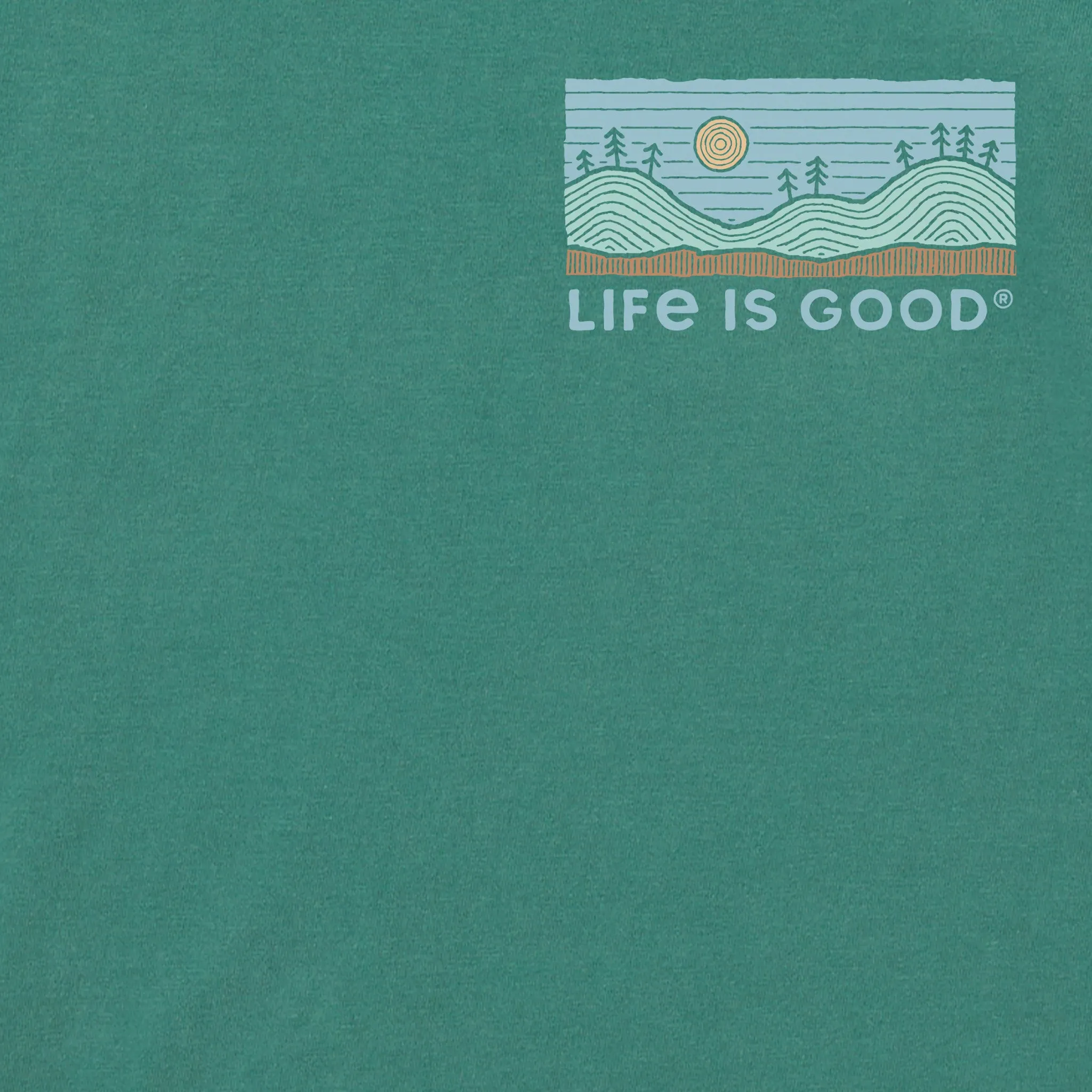 Men's Lake Scene Short Sleeve Crusher Tee Life is Good