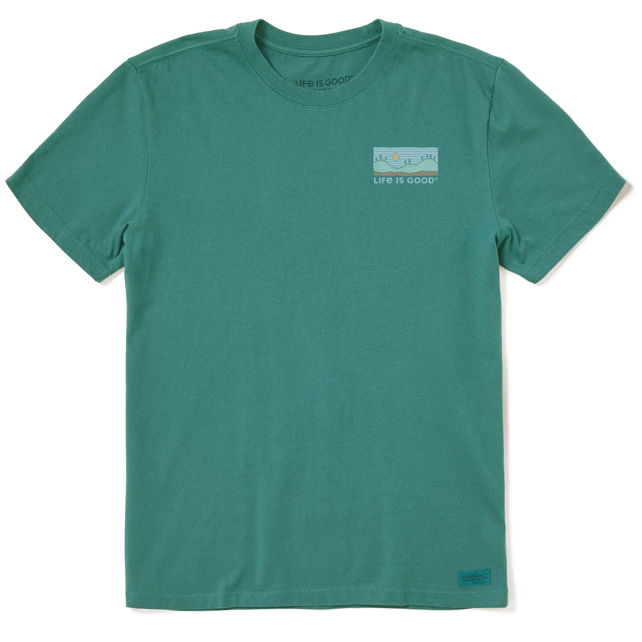 Men's Lake Scene Short Sleeve Crusher Tee Life is Good