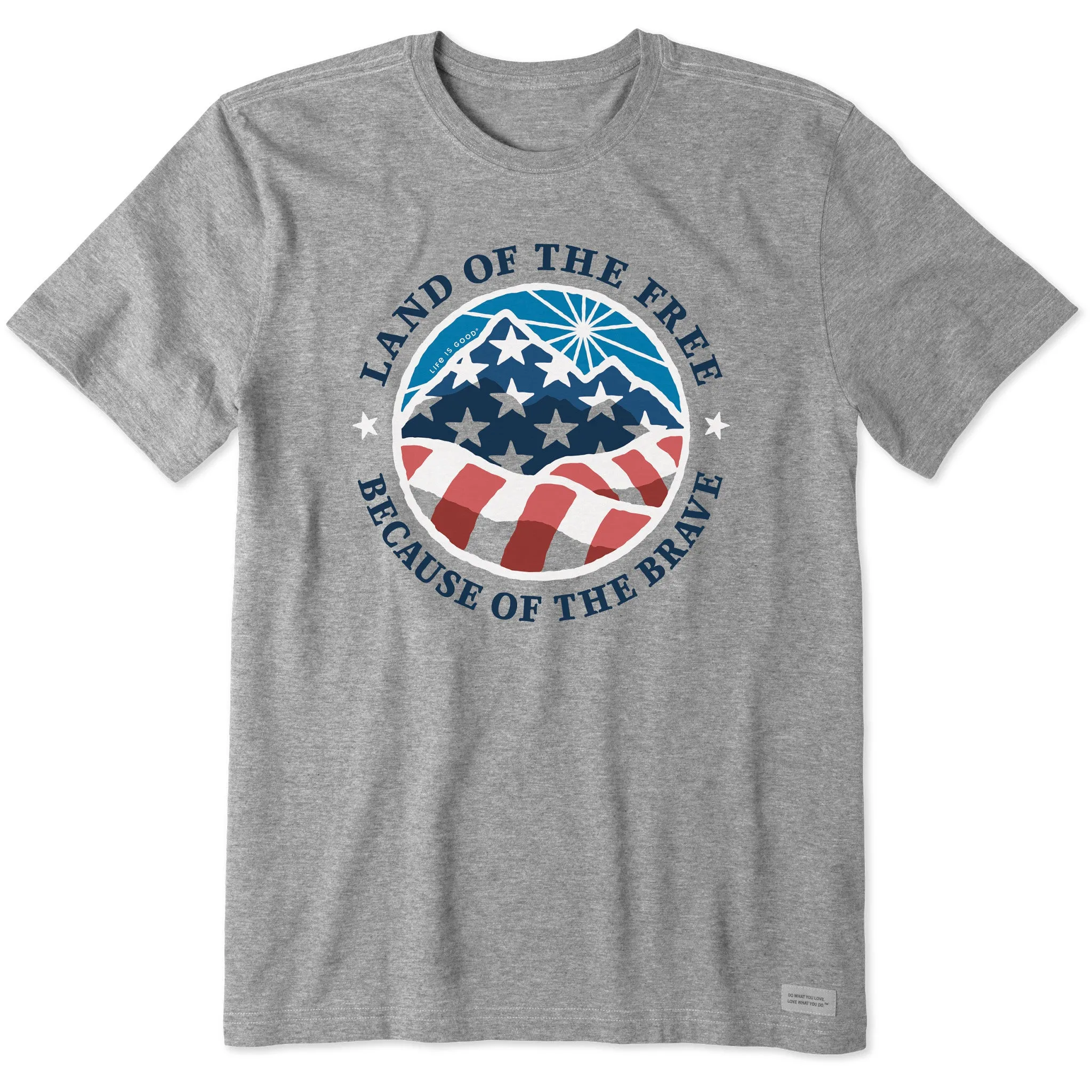Men's Land of the Free Americana Coin Short Sleeve Tee Life is Good