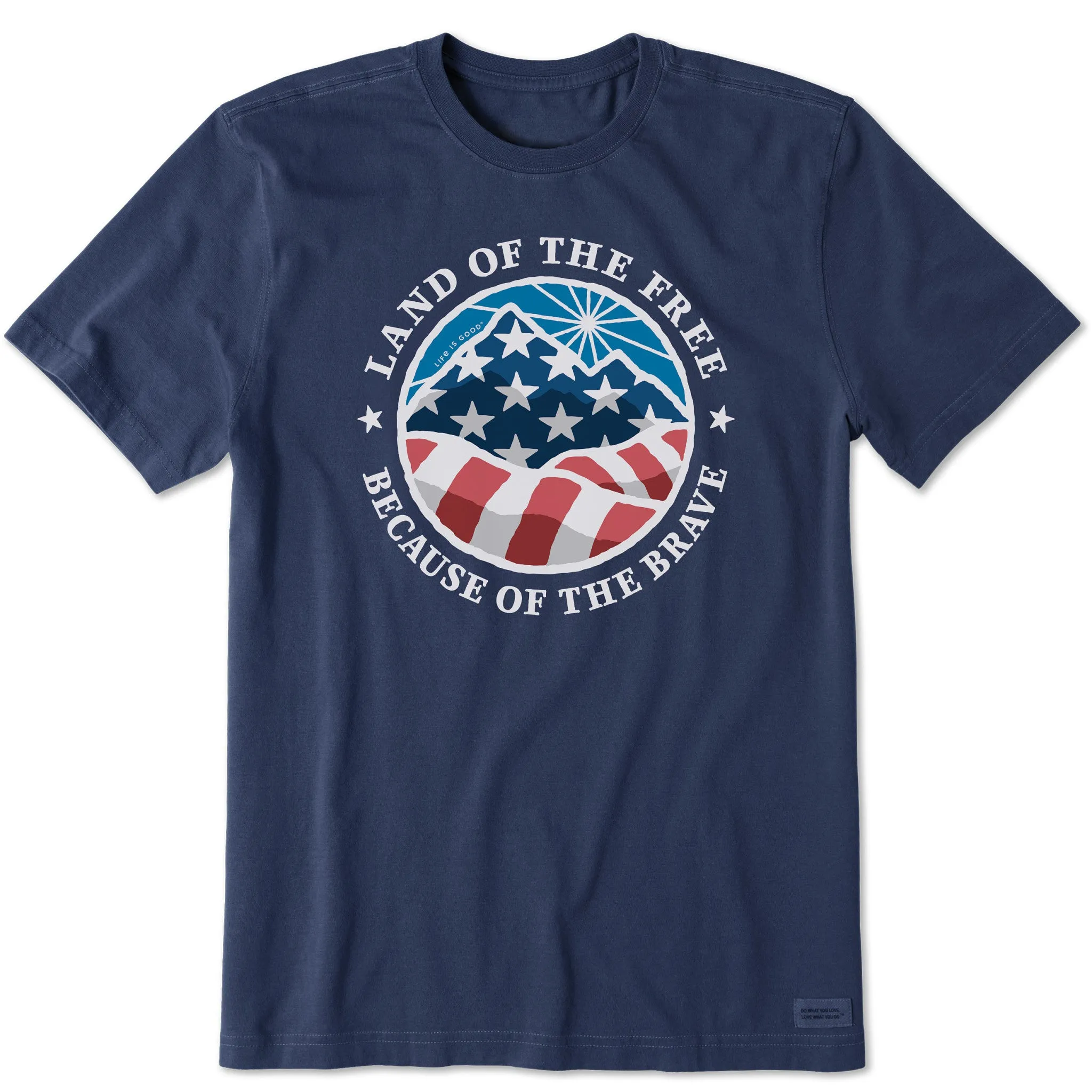 Men's Land of the Free Americana Coin Short Sleeve Tee Life is Good