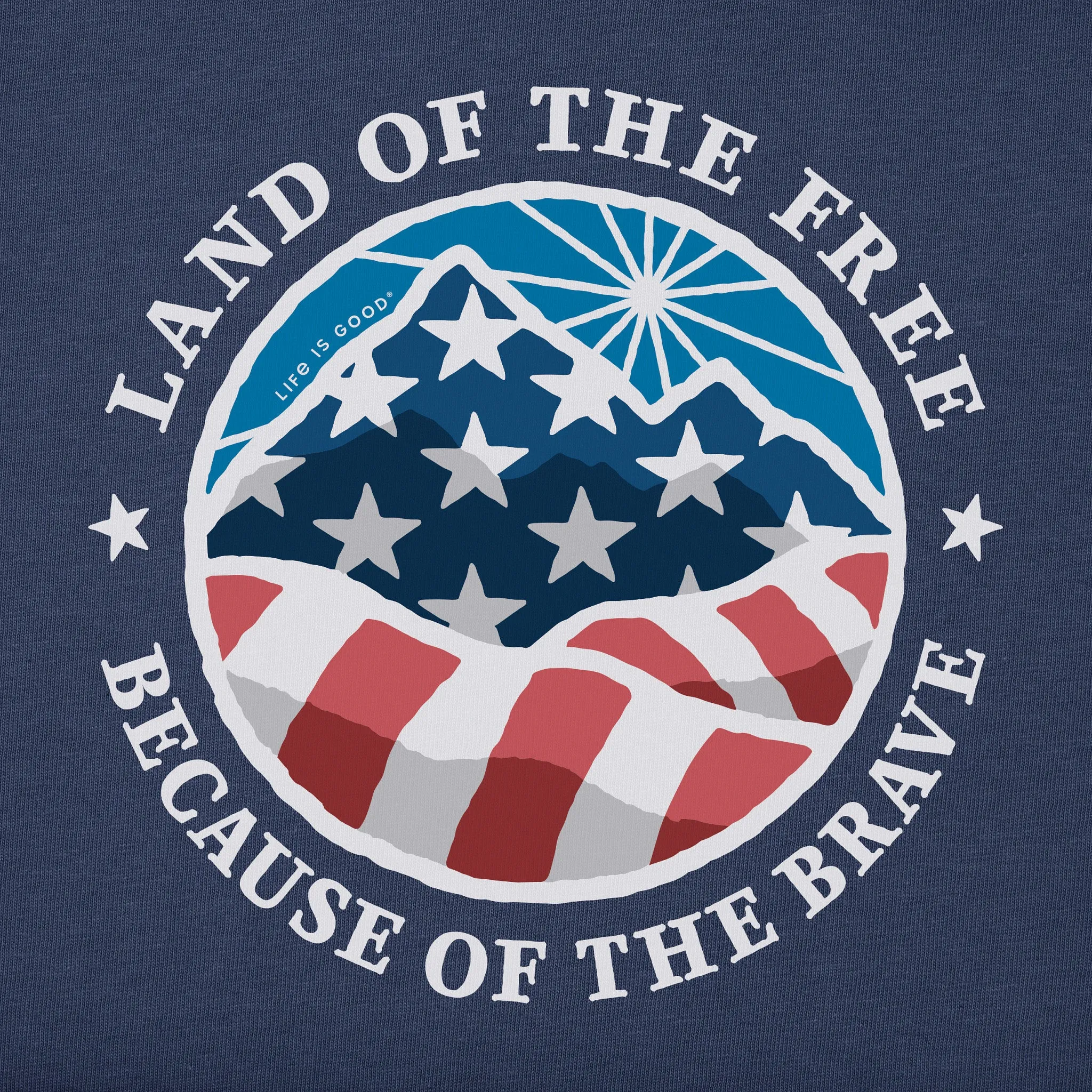 Men's Land of the Free Americana Coin Short Sleeve Tee Life is Good