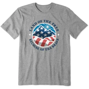 Men's Land of the Free Americana Coin Short Sleeve Tee Life is Good